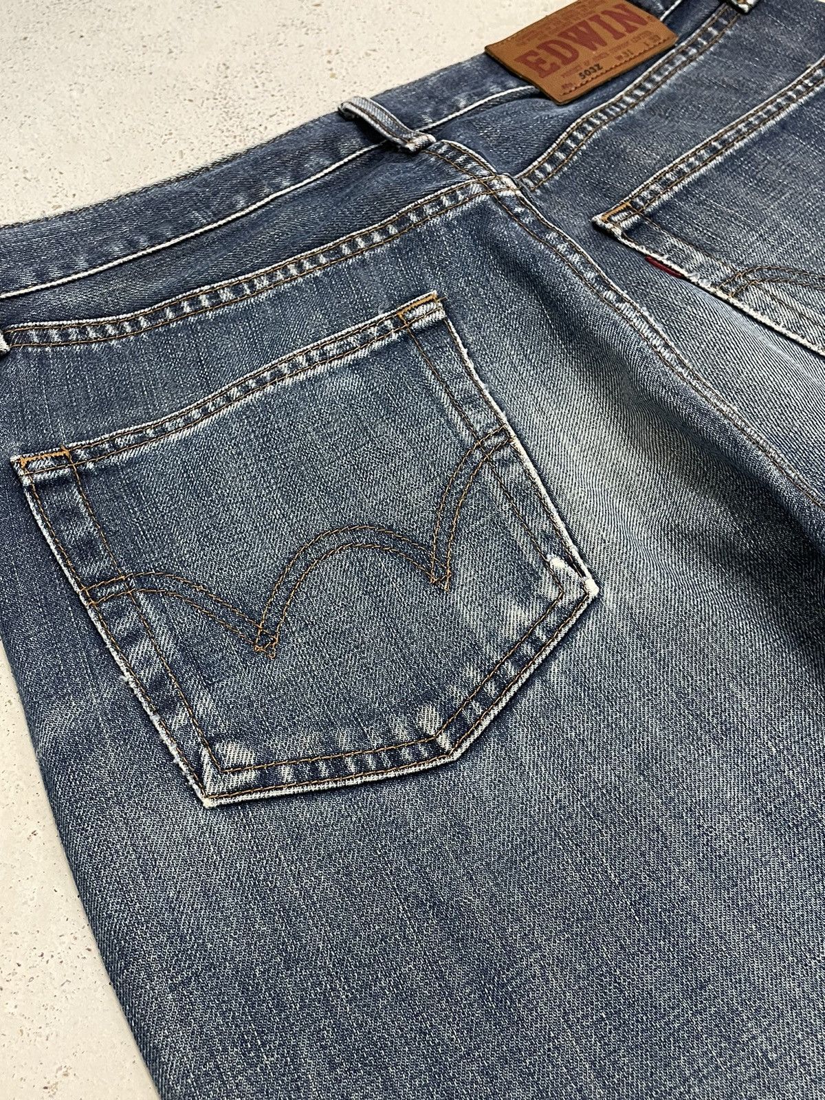 Edwin Edwin 503Z Regular Wide Distressed Denim Pants (AB25) Size US 31 - 12 Thumbnail