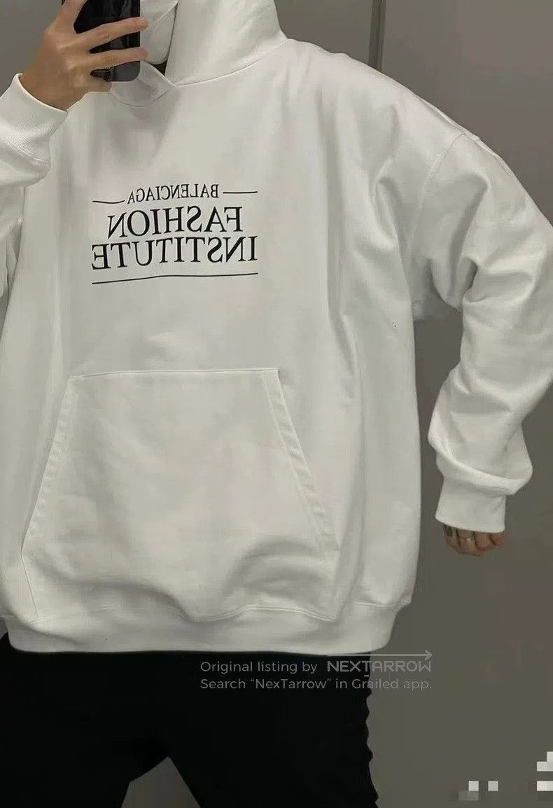 Balenciaga Balenciaga Front and Back Slogan Hoodie Sweatshirt Size US XS / EU 42 / 0 - 8 Thumbnail