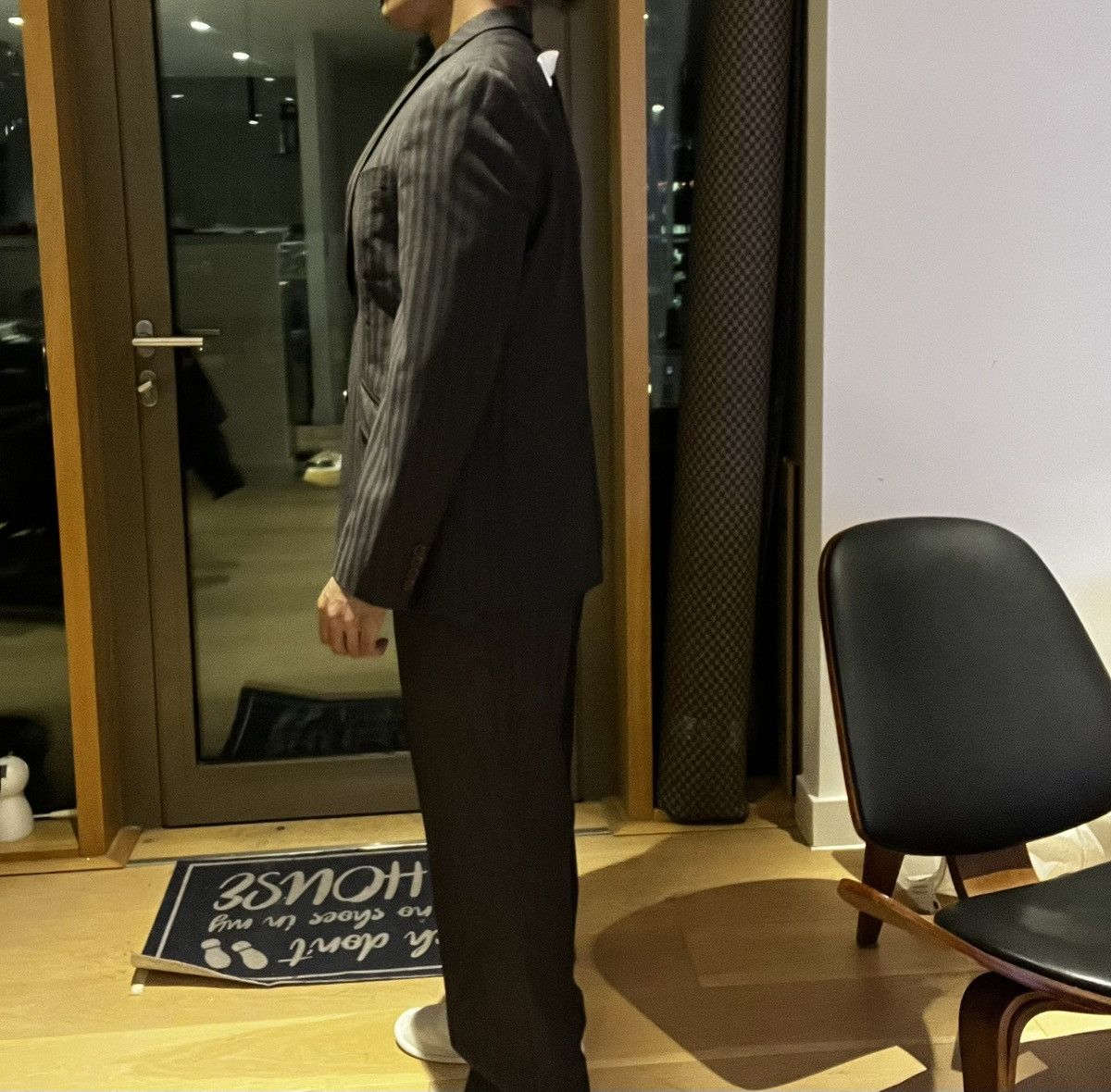 Ted Baker Ted Baker Charcoal Pinstripe Wool Suit Jacket & Trousers Size 40R - 3 Thumbnail