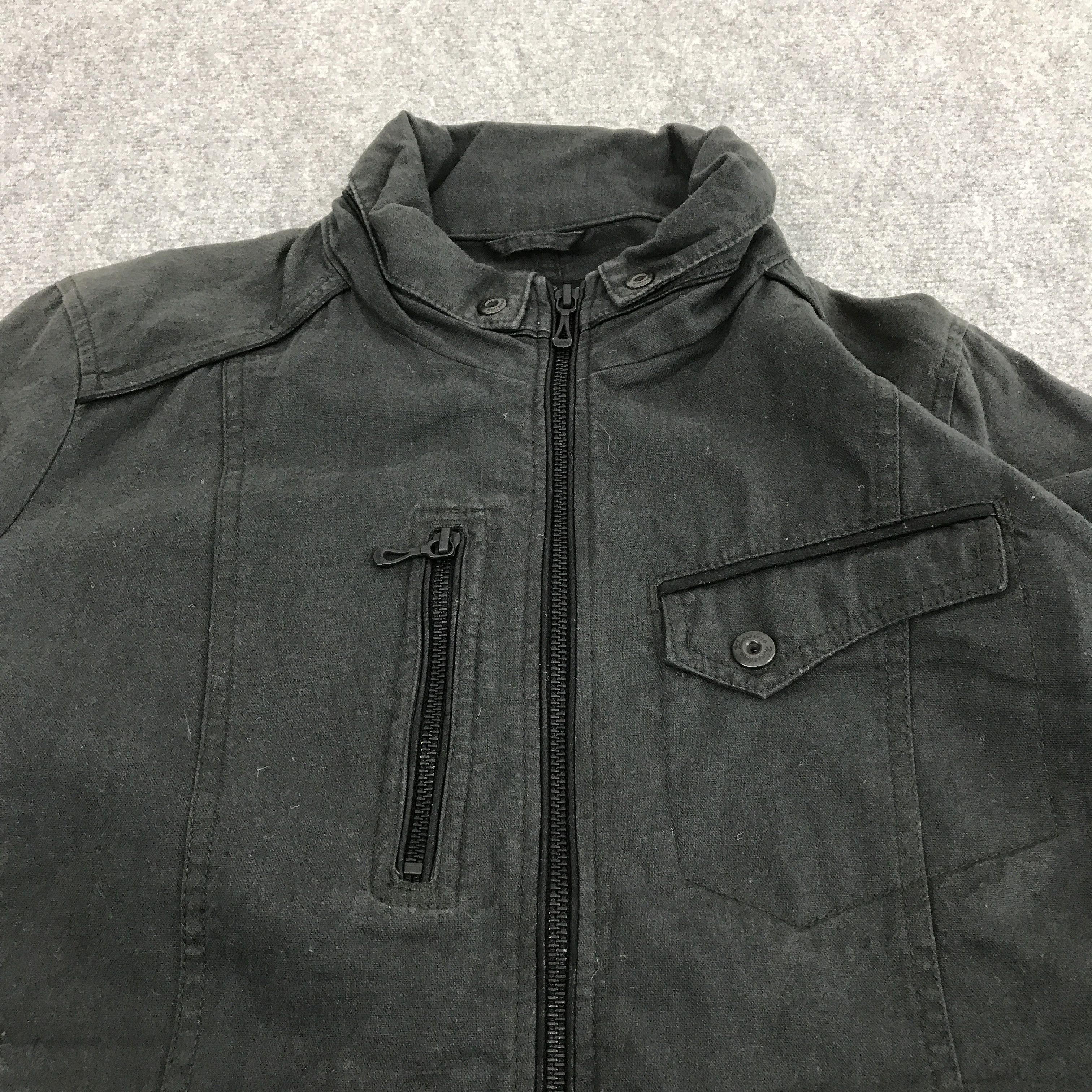If Six Was Nine × Japanese Brand × Mossimo JAPAN PUNK MOSSIMO BLACK FADED ZIPPER JACKET Size US M / EU 48-50 / 2 - 5 Thumbnail