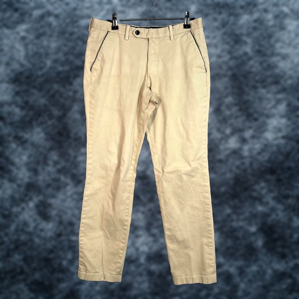 Vintage Tomorrowland Mens Slim-Fit Beig e Cotton Blend Chino Pants Size 46 Casual Shirt? Size US 30 / EU 46 - 1 Thumbnail