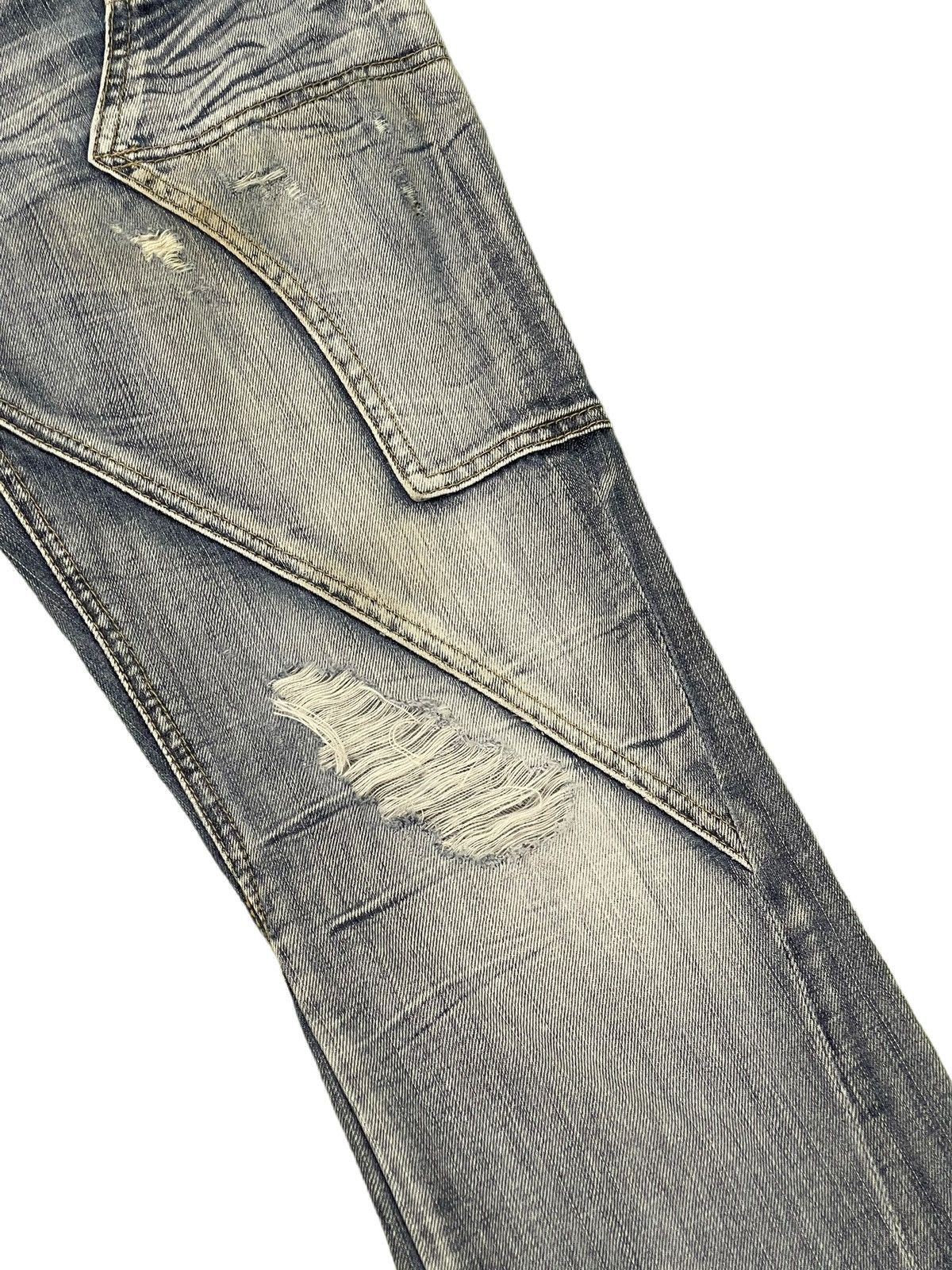Japanese Brand Flare Jeans Michel Klein Distres Low Rise Boot Cut 8🟦6 Size US 31 - 7 Thumbnail