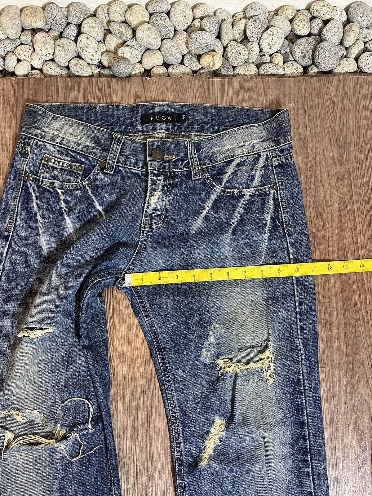 GOSTAR DE FUGA FUGA japan distressed clawmark lightning wash denim Size US 33 - 18 Thumbnail