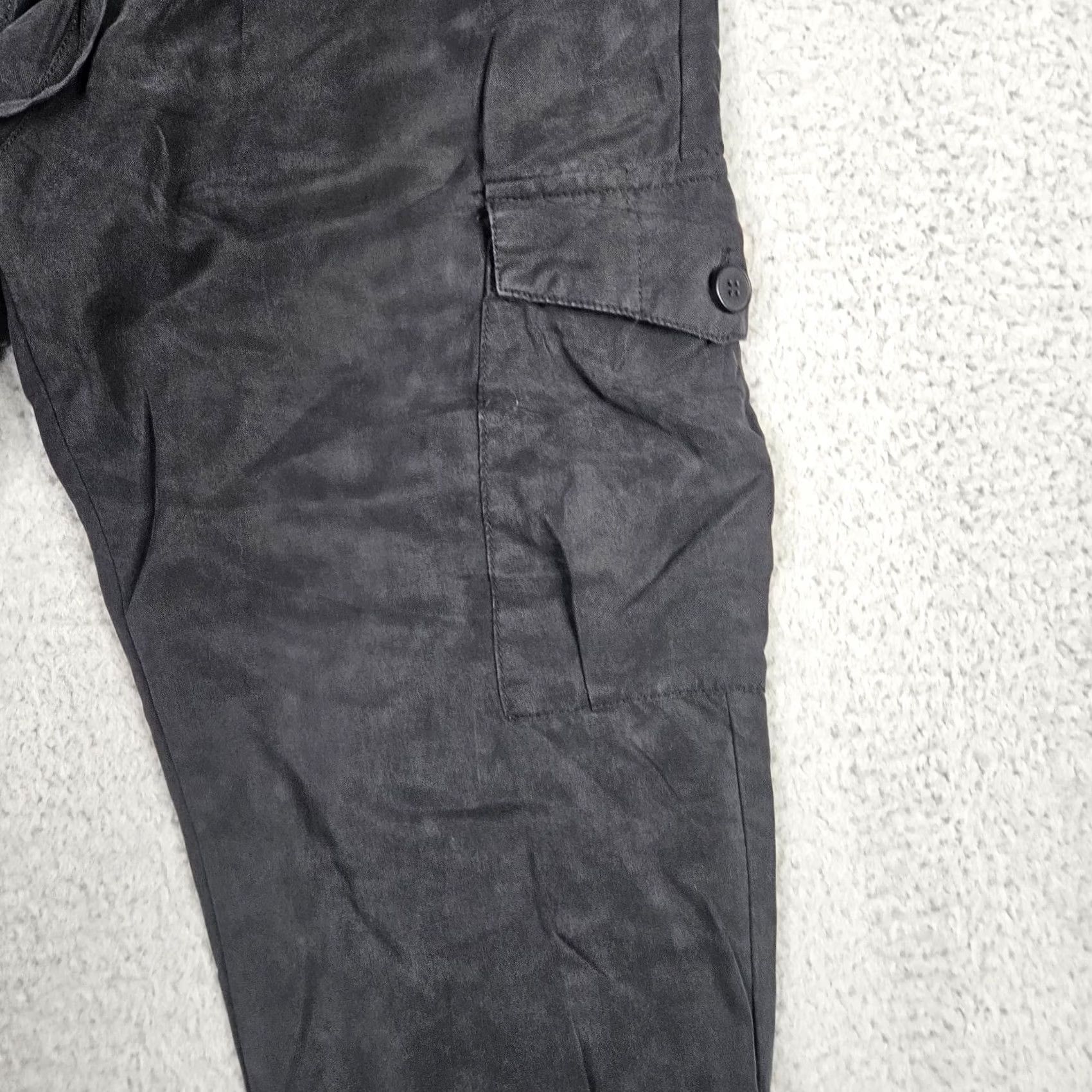 Vintage Dress Forum Women’s Tencel Pull-on Black Jogger Pant S Casual Regular Inseam 23" Size 26 Waist Button Machine Washable Size 28" / US 6 / IT 42 - 5 Thumbnail