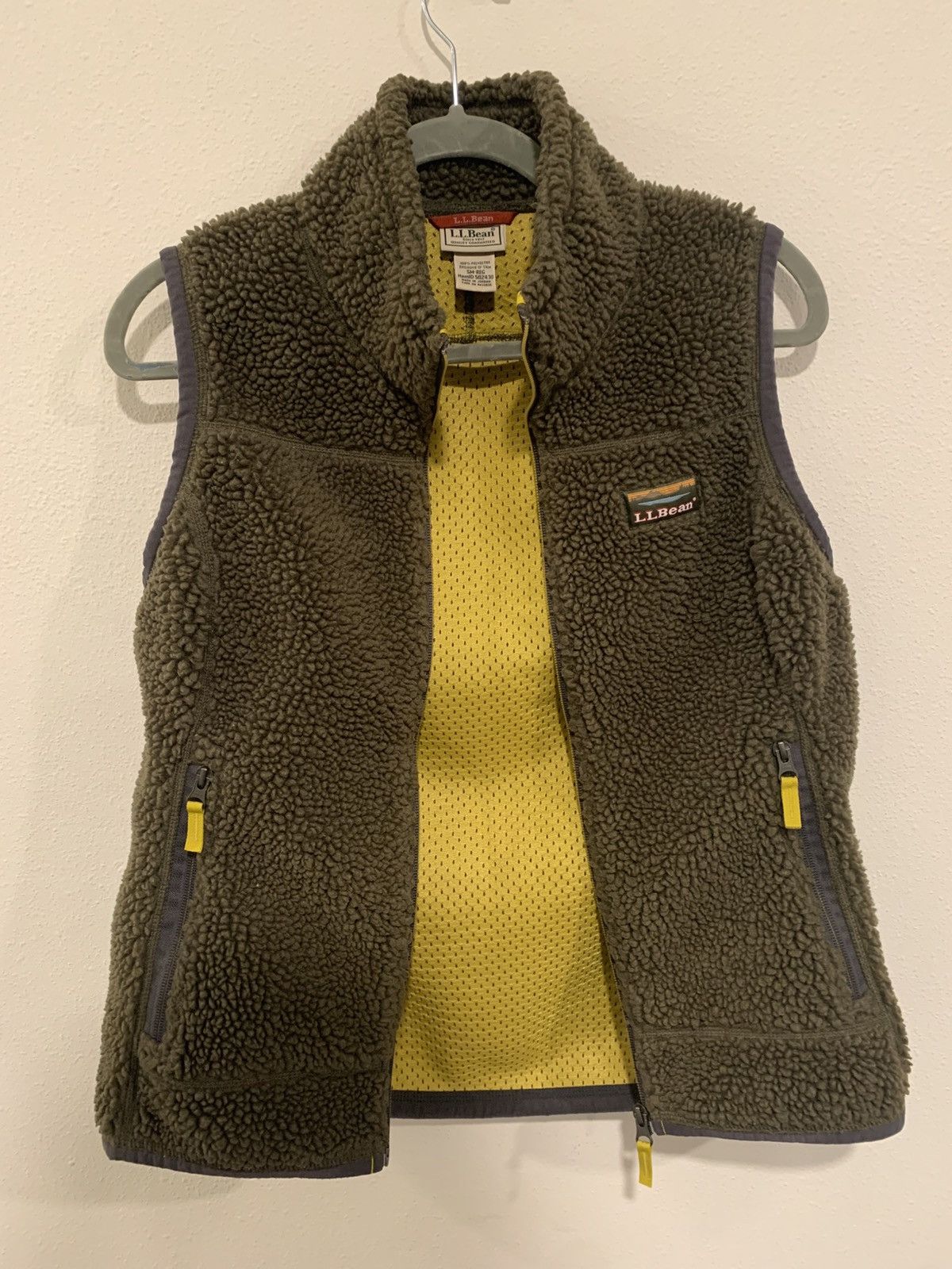 L.L. Bean 90”s LL Bean Green Vest Deep Pile Sherpa Fleece Full Zip Size US S / EU 44-46 / 1 - 2 Thumbnail
