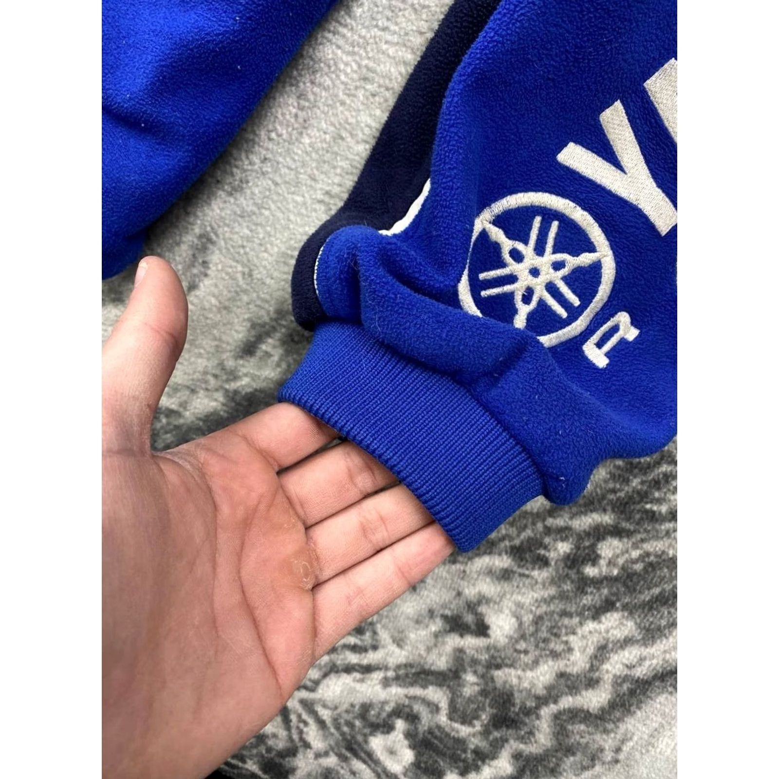 Yamaha VINTAGE Yamaha Racing Fleece Jacket Motorcycle Logo Men M Blue Jacket Size US M / EU 48-50 / 2 - 2 Thumbnail