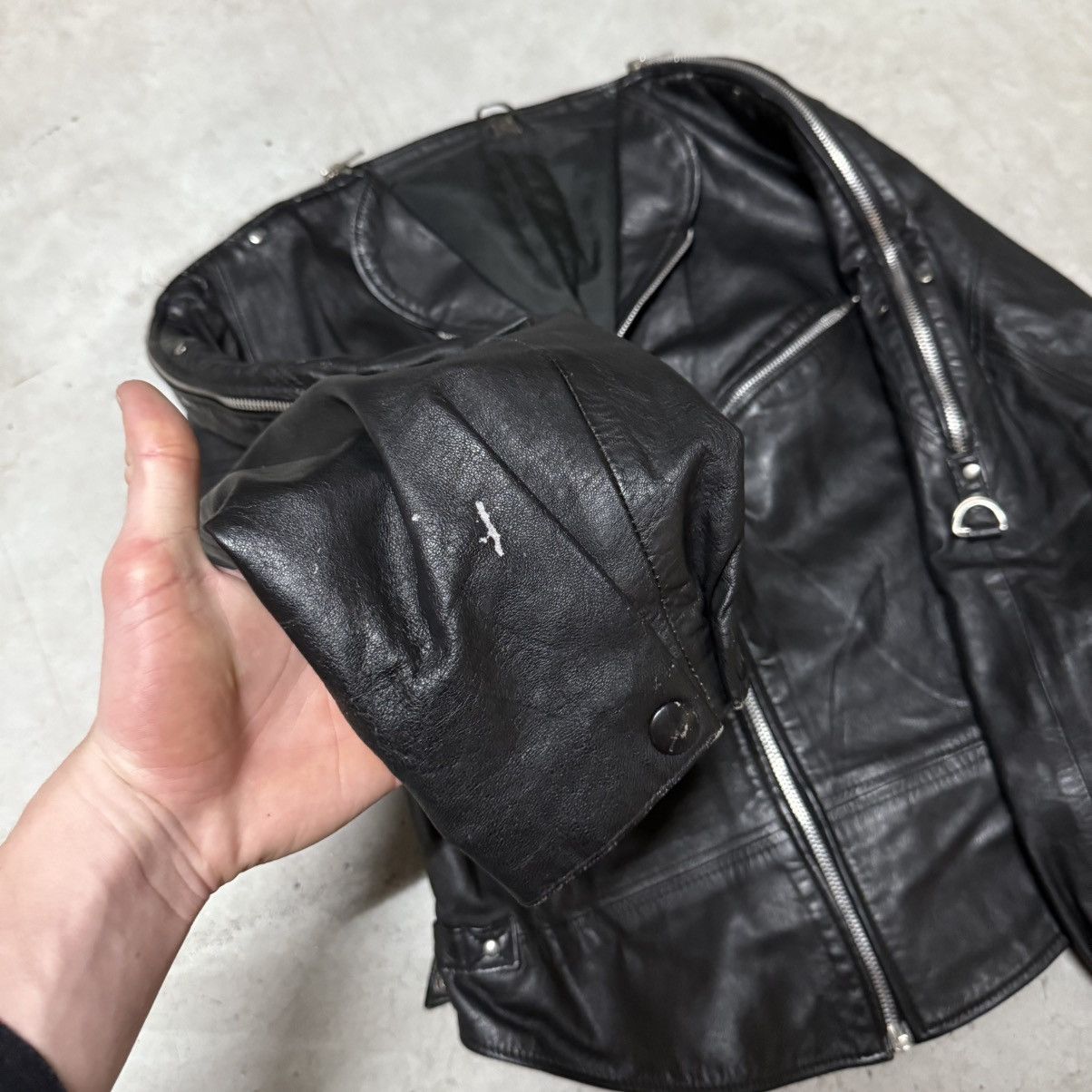 Japanese Brand Vintage womans shoulder zip up opium leather jacket Size S / US 4 / IT 40 - 7 Thumbnail