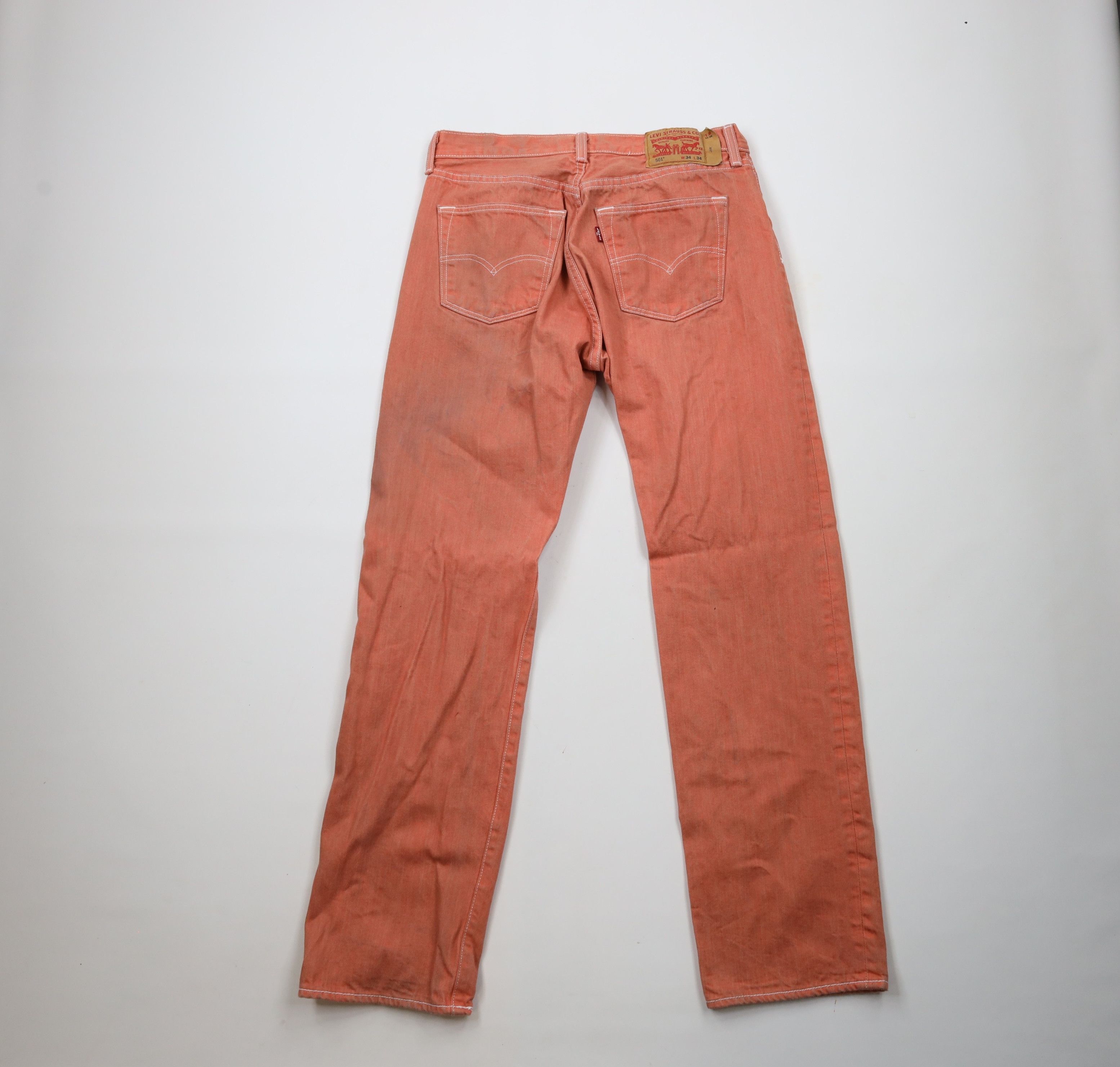 Levi's × Vintage Vintage Y2K Levis 501xx Fly Original Straight Leg Jeans Size US 32 / EU 48 - 10 Thumbnail