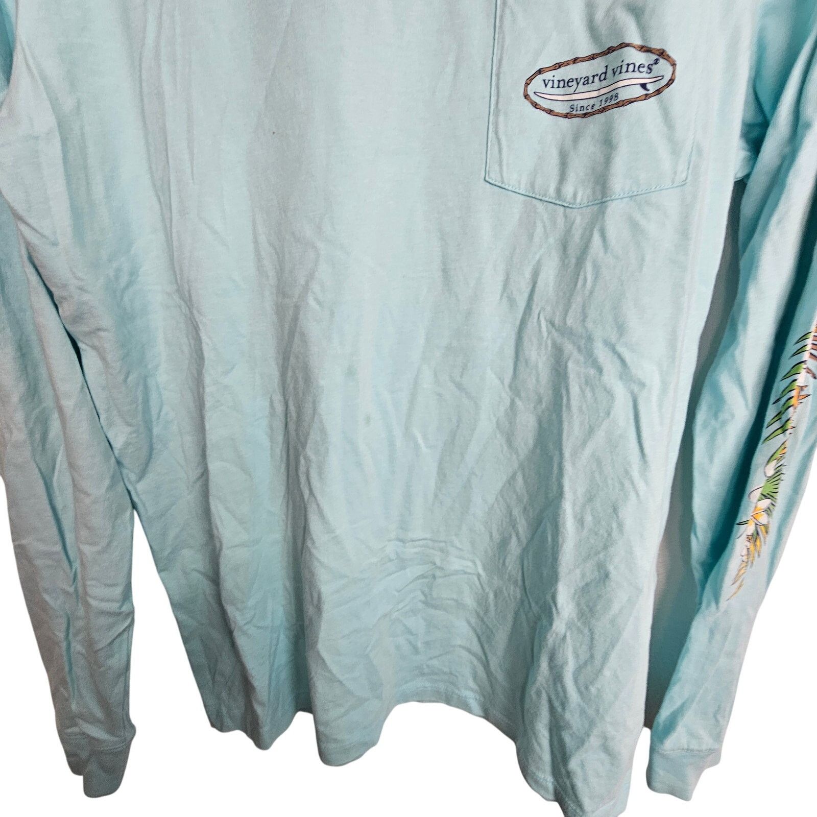 Vineyard Vines Vineyard Vines Mens Tropical Surf Pocket Tee S Beach Preppy Size US S / EU 44-46 / 1 - 3 Thumbnail
