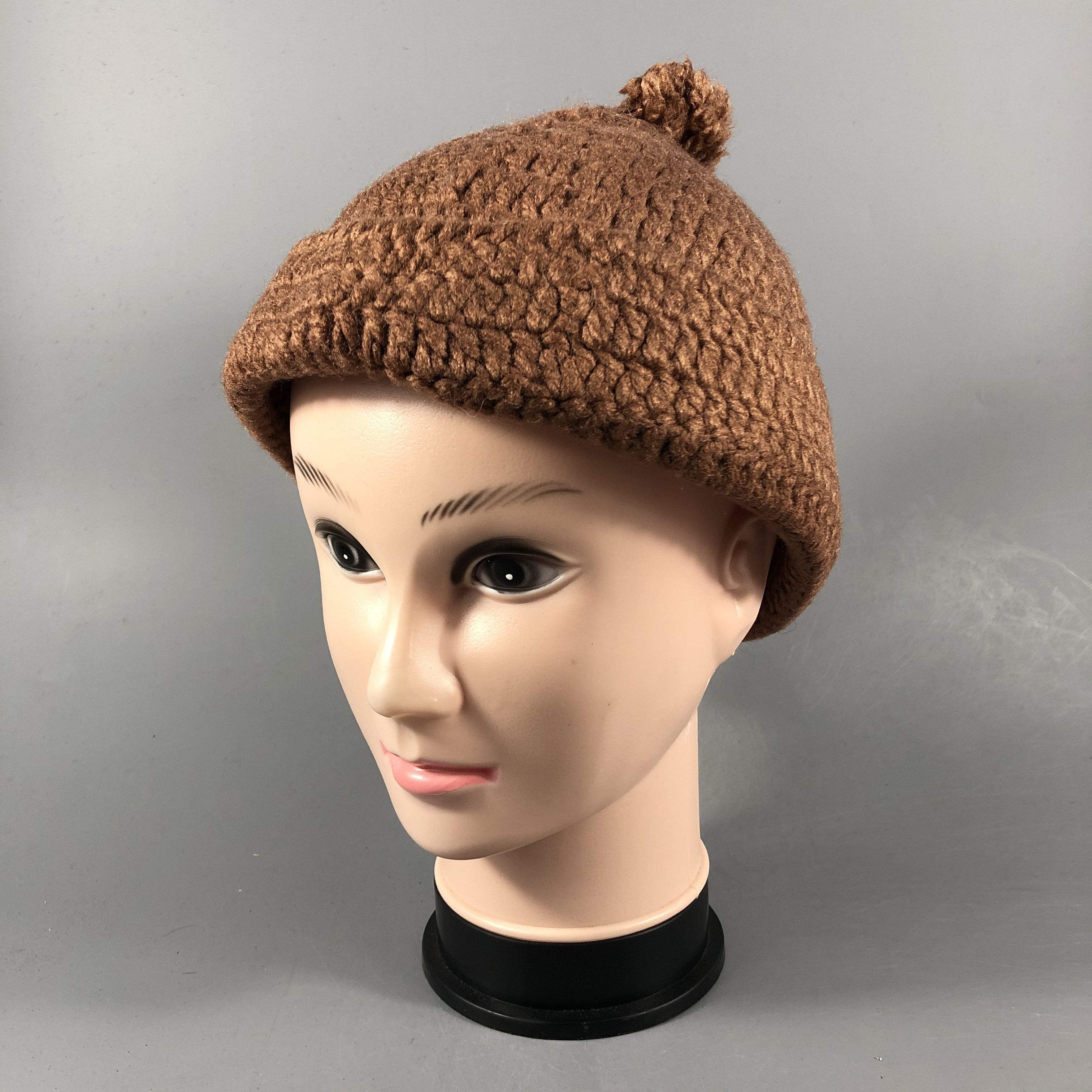 Japanese Brand Crochet Cable Knit Beanie Snowcap Hat Size ONE SIZE - 2 Thumbnail