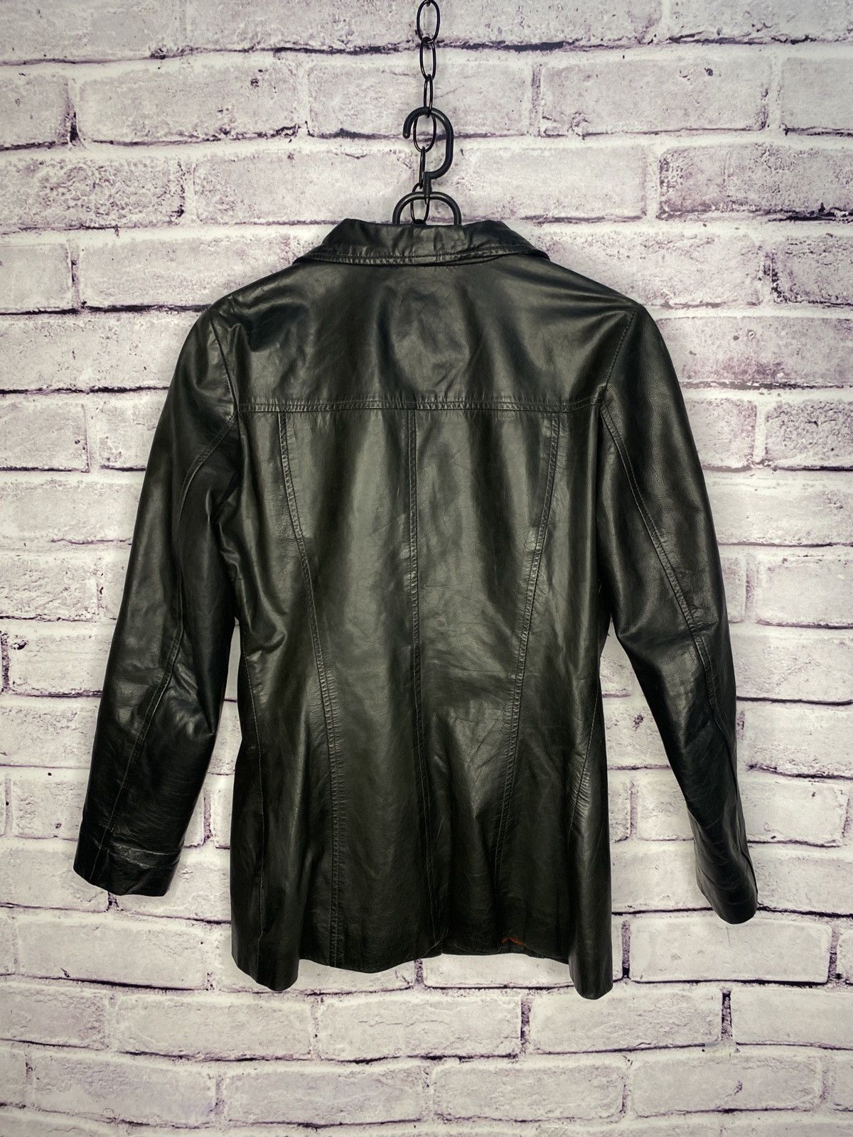 Other WOMENS 90' Black Leather Jacket Mauritius Size S / US 4 / IT 40 - 2 Thumbnail