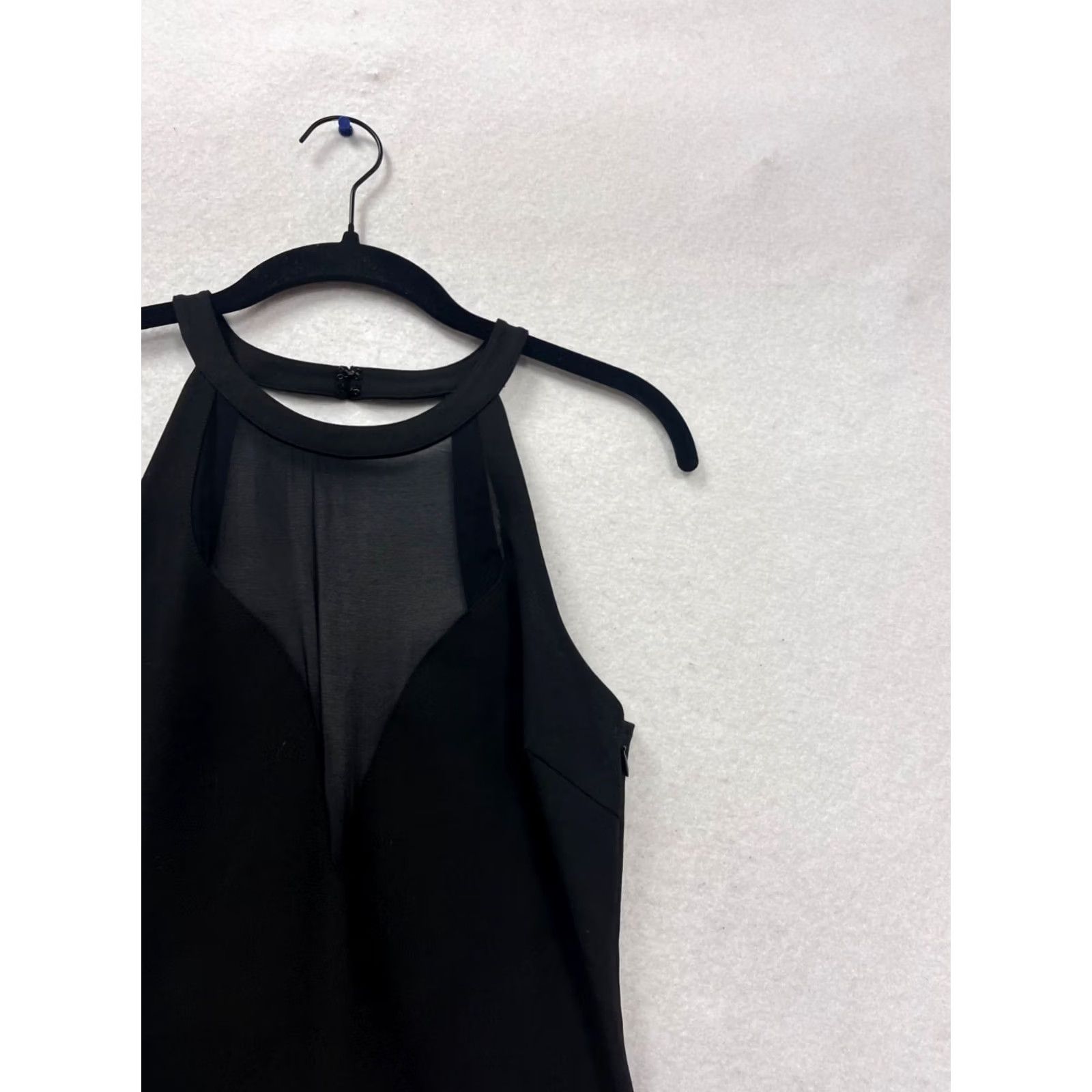 Elizabeth and James Elizabeth & James Dress Halter Midi Black Womens 4 Size Regular Bodycon Sheer Back Zip 90s? No, not applicable Size S / US 4 / IT 40 - 5 Thumbnail