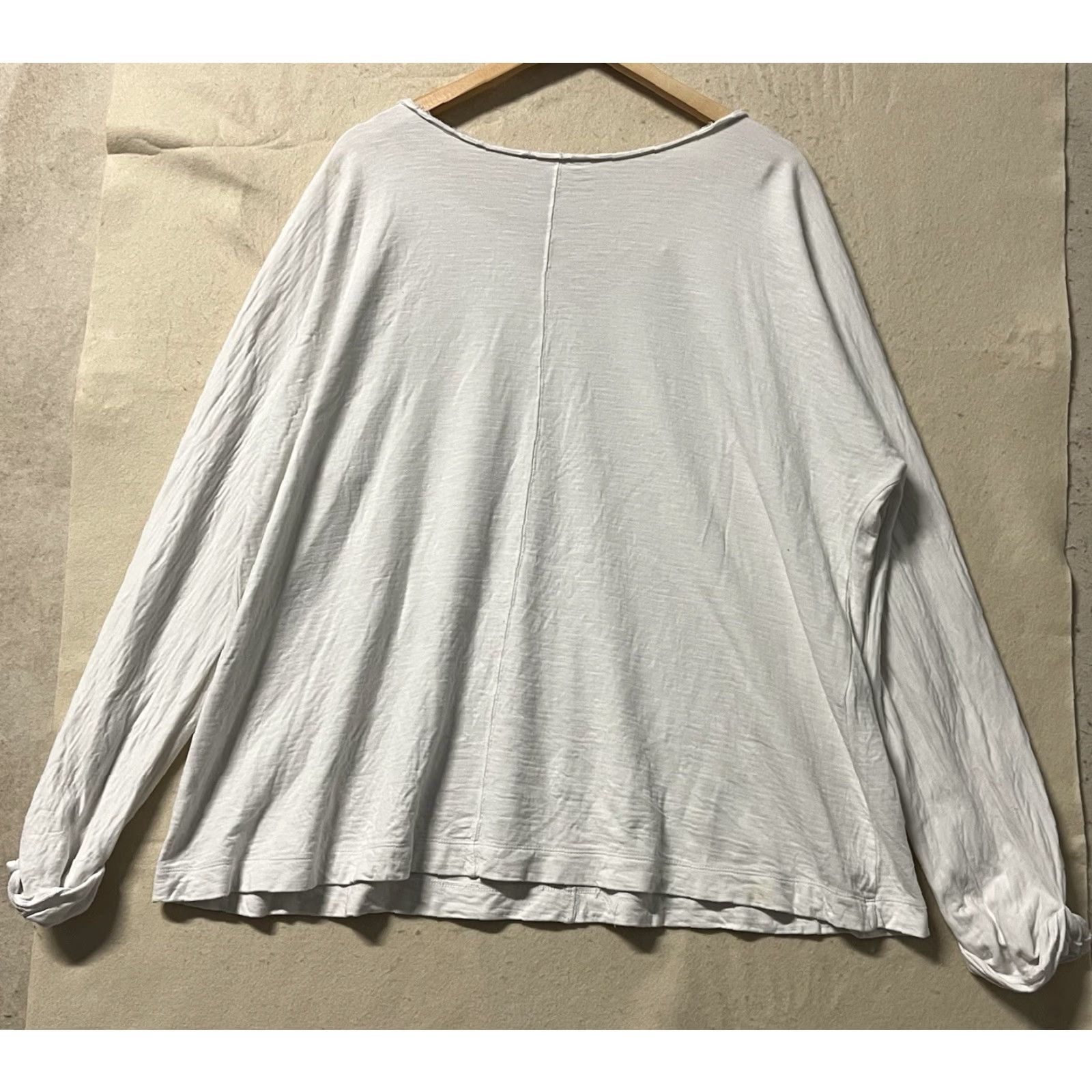 Vintage Caslon White Long Sleeve Tshirt 2XL Crew Neck Pullover Knit T-Shirt Women Basic Size XXL / US 16-18 / IT 52-54 - 2 Thumbnail
