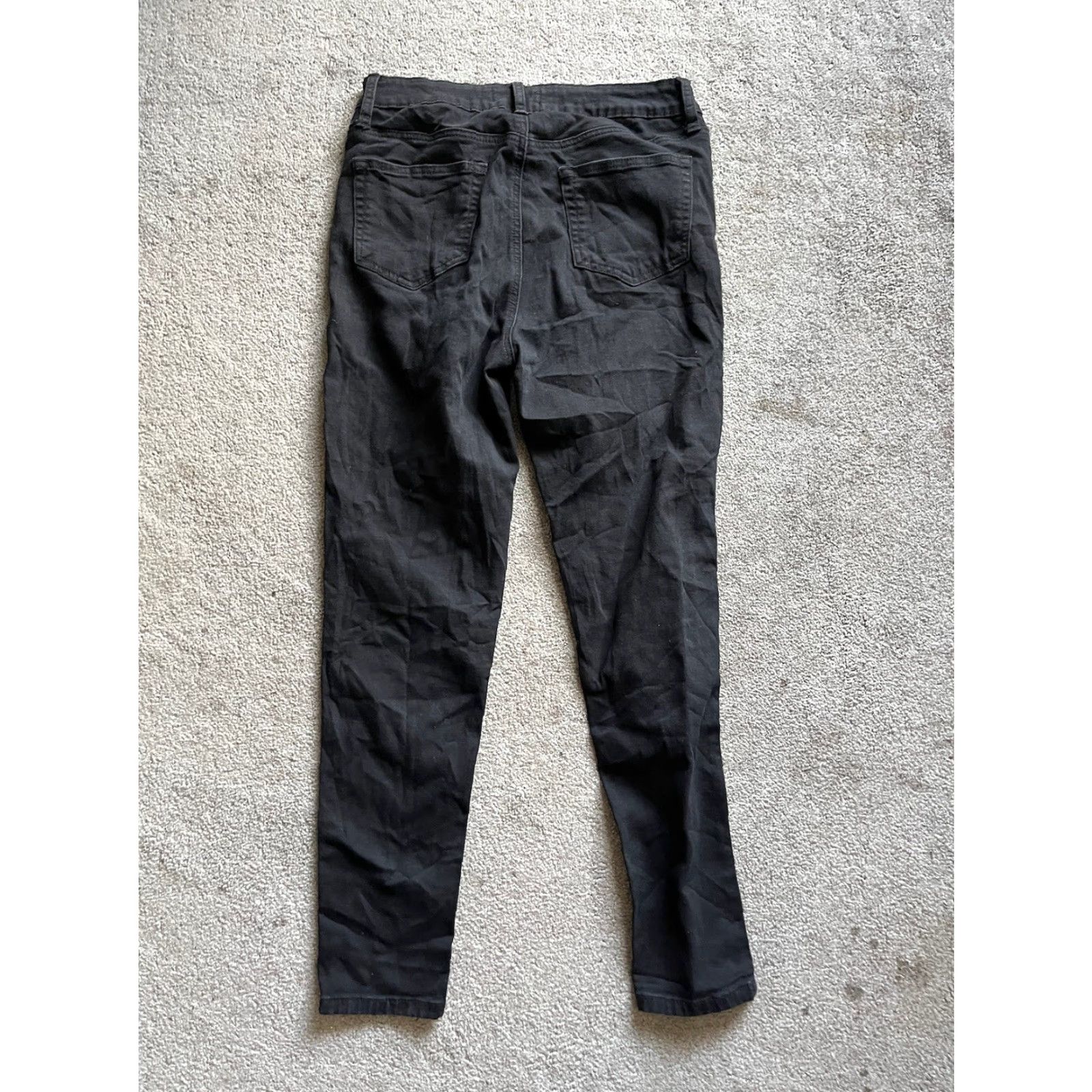 Denime JUST BLACK Jeans Woman Slim Ankle 29 x 27 Black Denim Button Fly USA 5-Pocket Size 29" - 3 Thumbnail