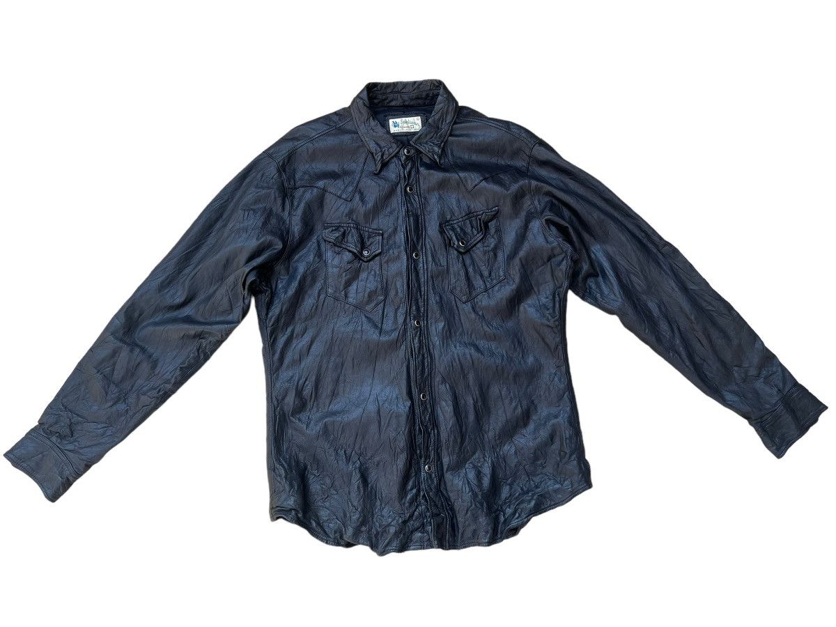 Beams Plus Japan b.P.r Made Fine Sportswear Cow Leather Western Shirt Size US L / EU 52-54 / 3 - 1 Thumbnail