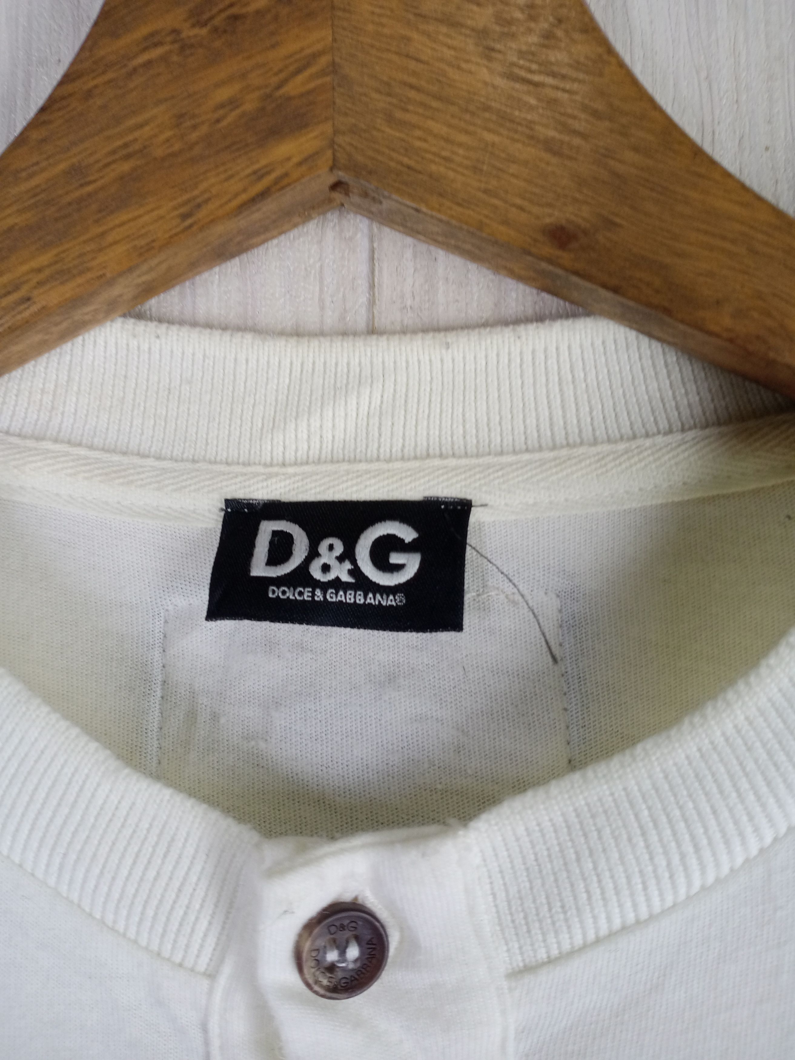 Dolce & Gabbana RARE DOLCE & GABBANA HALF BUTTON LONG SLEEVE TSHIRT Size US L / EU 52-54 / 3 - 3 Thumbnail