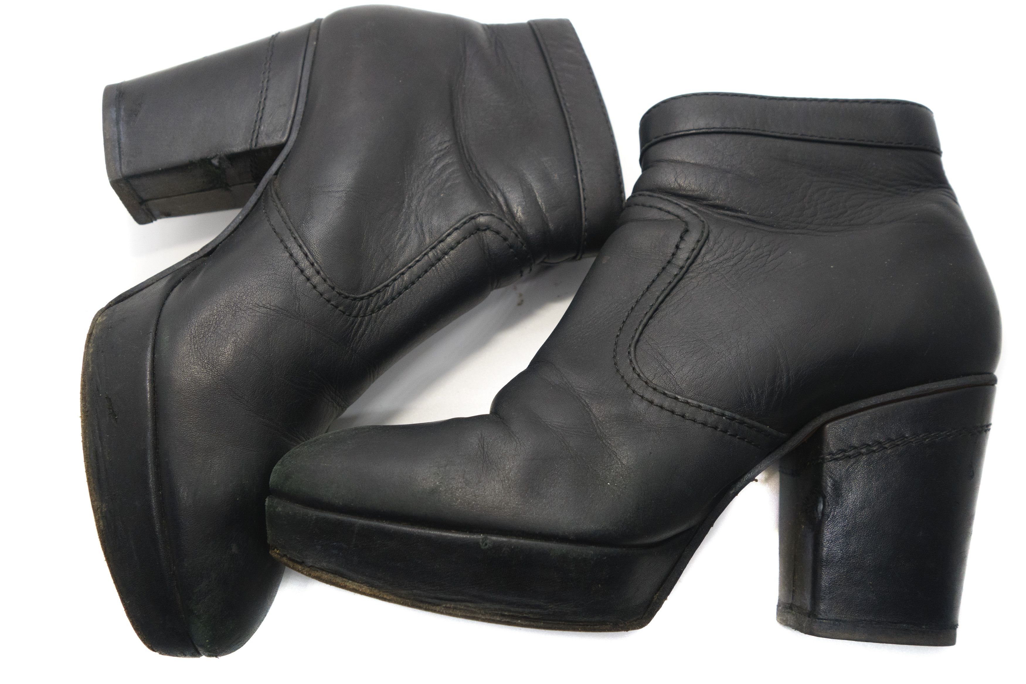 Acne Studios Ankle Leather Zip Boots Size US 7 / IT 37 - 5 Thumbnail