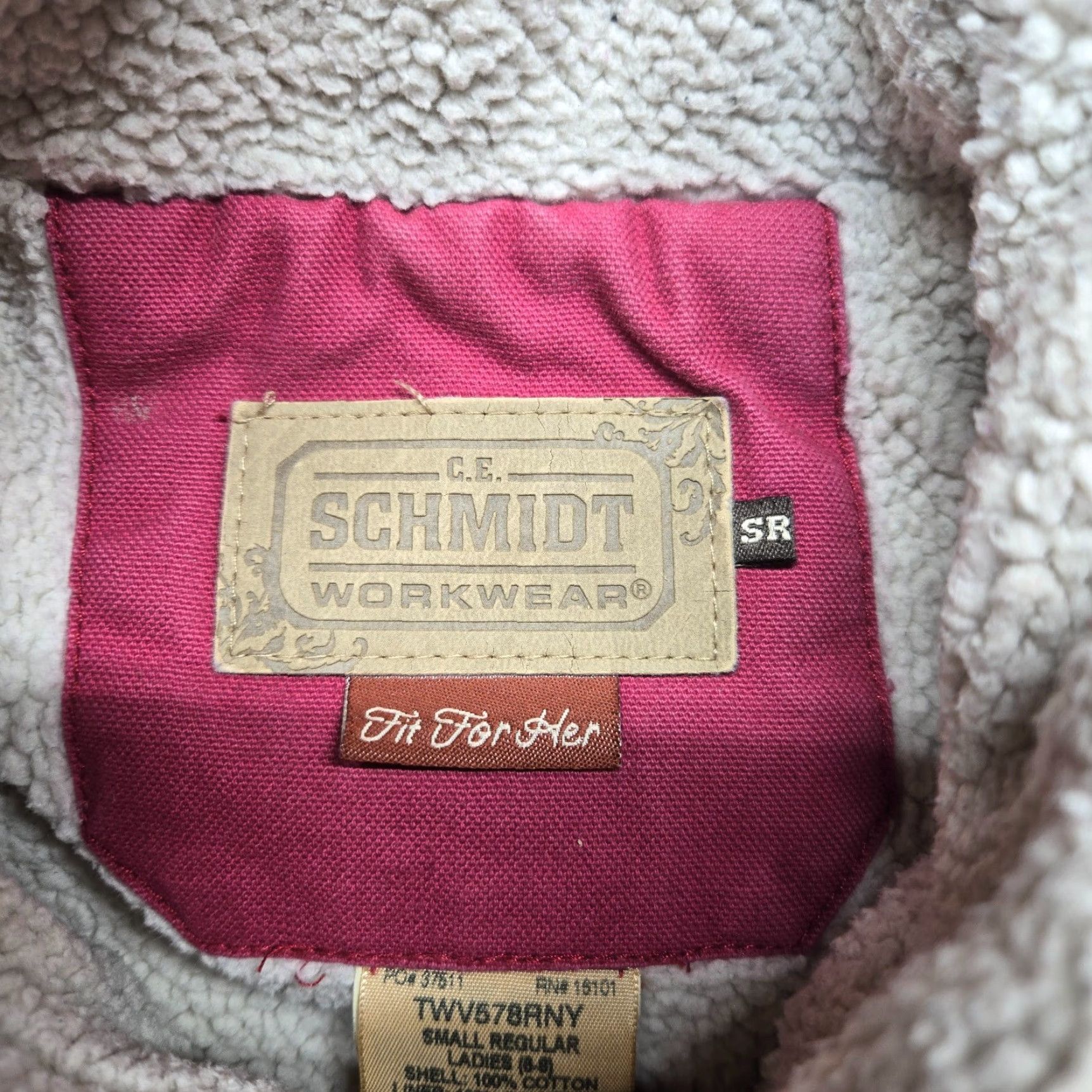 Pinko CE Schmidt Workwear Fit for Her Pink Sherpa Lined Vest - Women’s Small Zip Vest, Cotton Canvas, Insulated, Fall Winter, Casual/Workwear Size S / US 4 / IT 40 - 3 Thumbnail