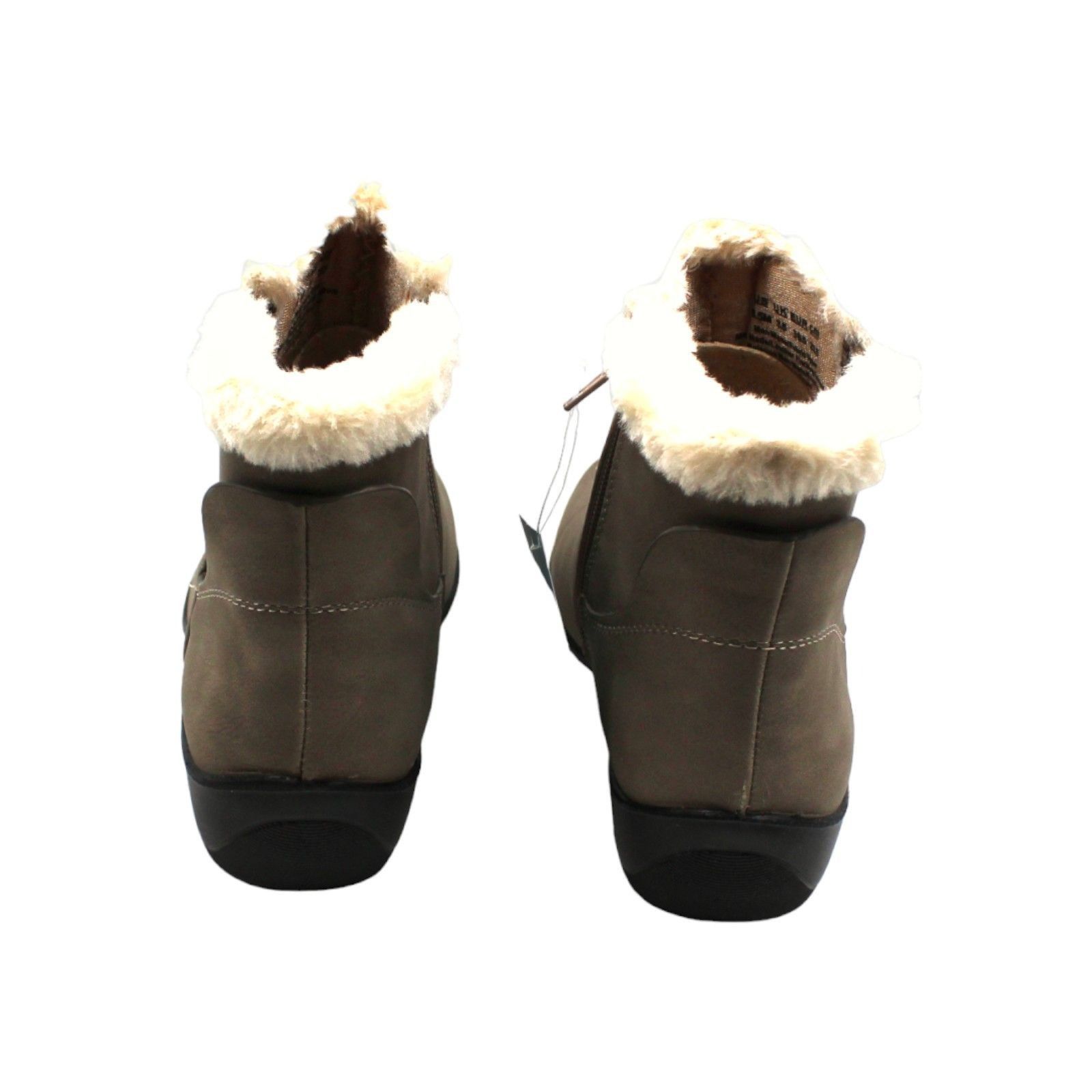 LifeStride Izzy Cozy Cold Weather Boots - Putty Faux Leather