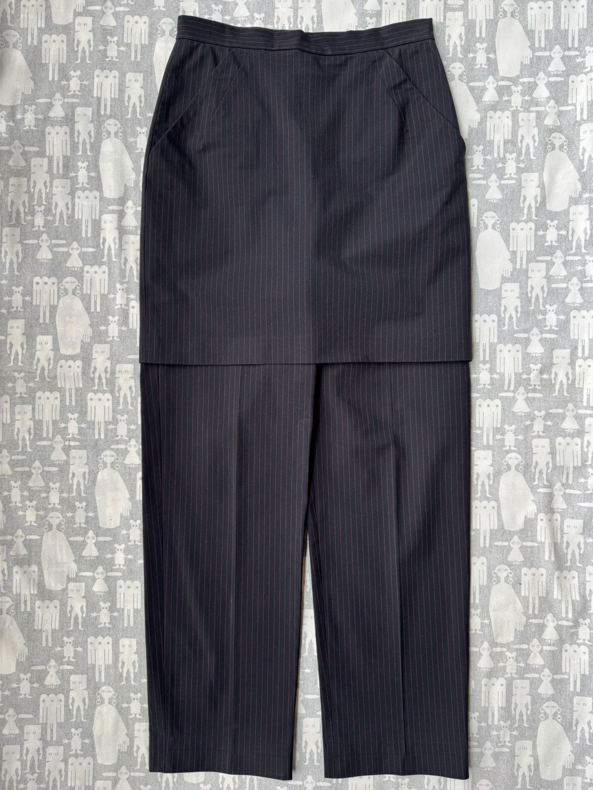 Alexander McQueen Alexander McQueen AW98 Skirt-Pants Pinstripe Joan Trousers Size 32" / US 10 / IT 46 - 1 Thumbnail
