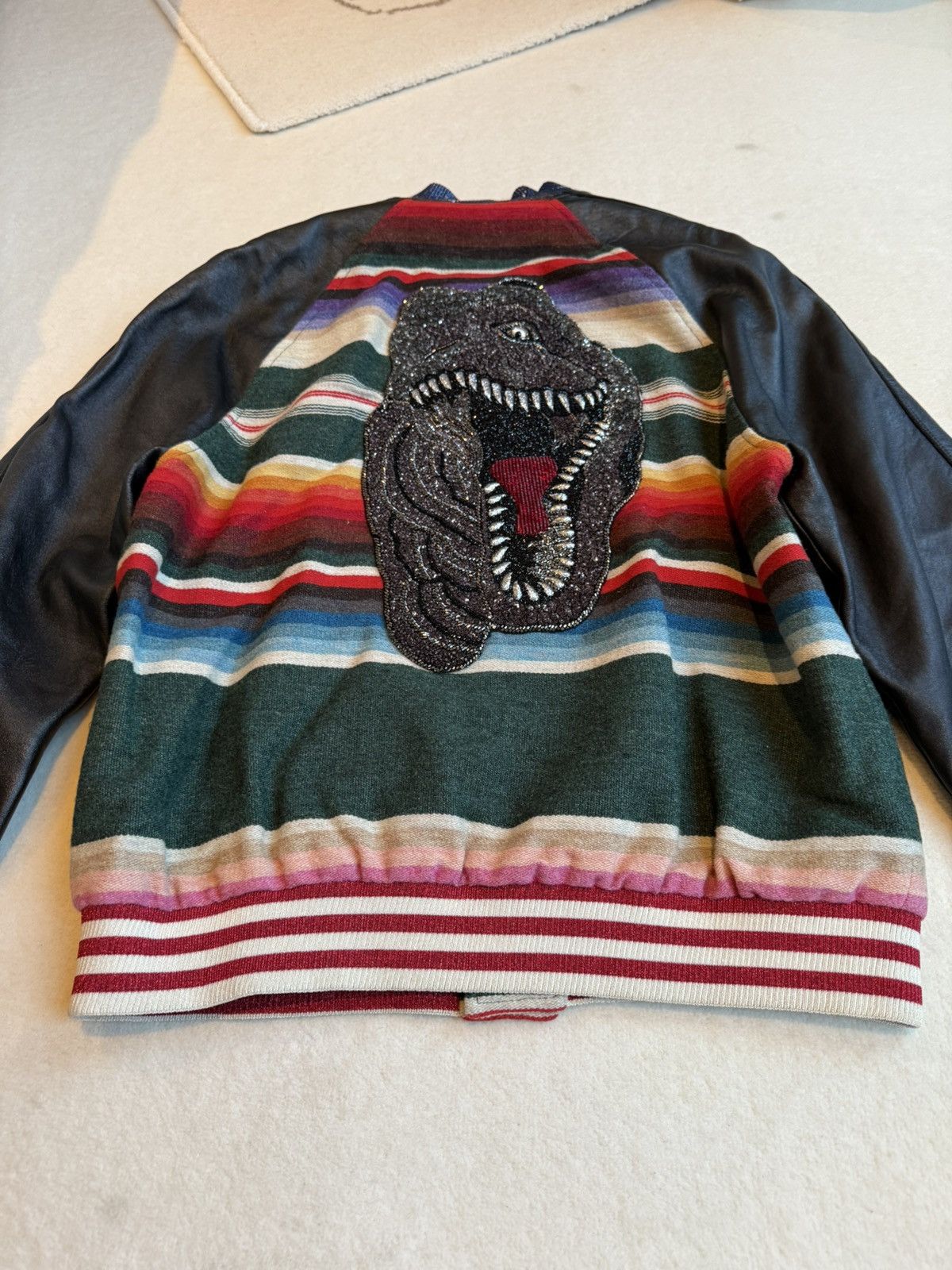 Saint Laurent Paris SS16 Saint Laurent T Rex dinosaur leather teddy jacket Hedi Size US M / EU 48-50 / 2 - 15 Thumbnail