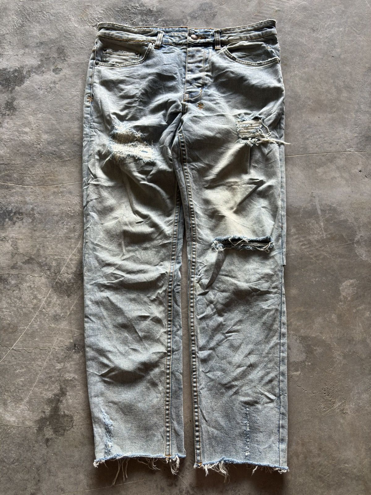 Ksubi KSUBI chitch chop slice n dice distressed denim acid wash Size US 34 / EU 50 - 1 Thumbnail