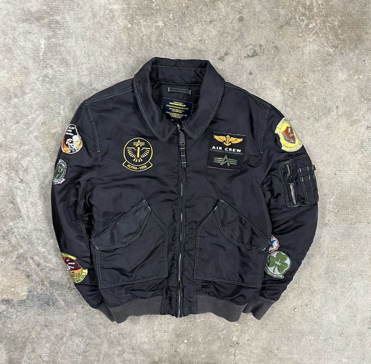 Alpha Industries Crazy Y2K Alpha Industries Patches Bomber Zip Up Jacket Size US M / EU 48-50 / 2 - 1 Thumbnail