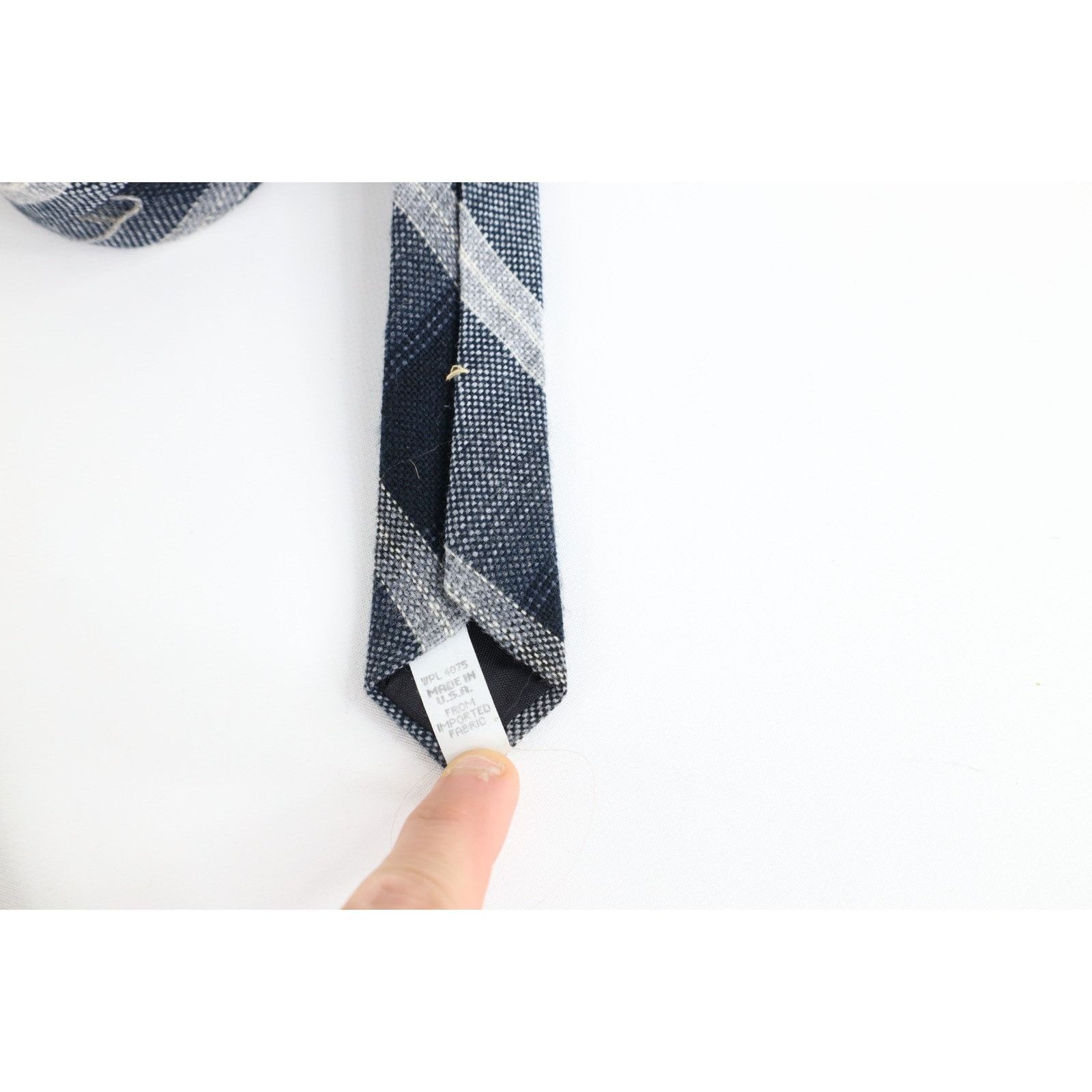 Vintage Vintage 70s Streetwear Wool Tweed Neck Tie Necktie Wedding Size ONE SIZE - 5 Thumbnail