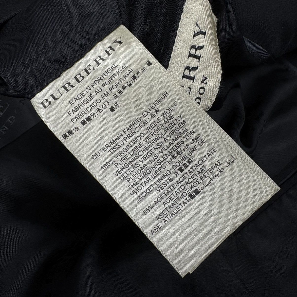Burberry × Designer Burberry London Mansell Virgin Wool Black Jacket Blazer Size 50R - 10 Thumbnail