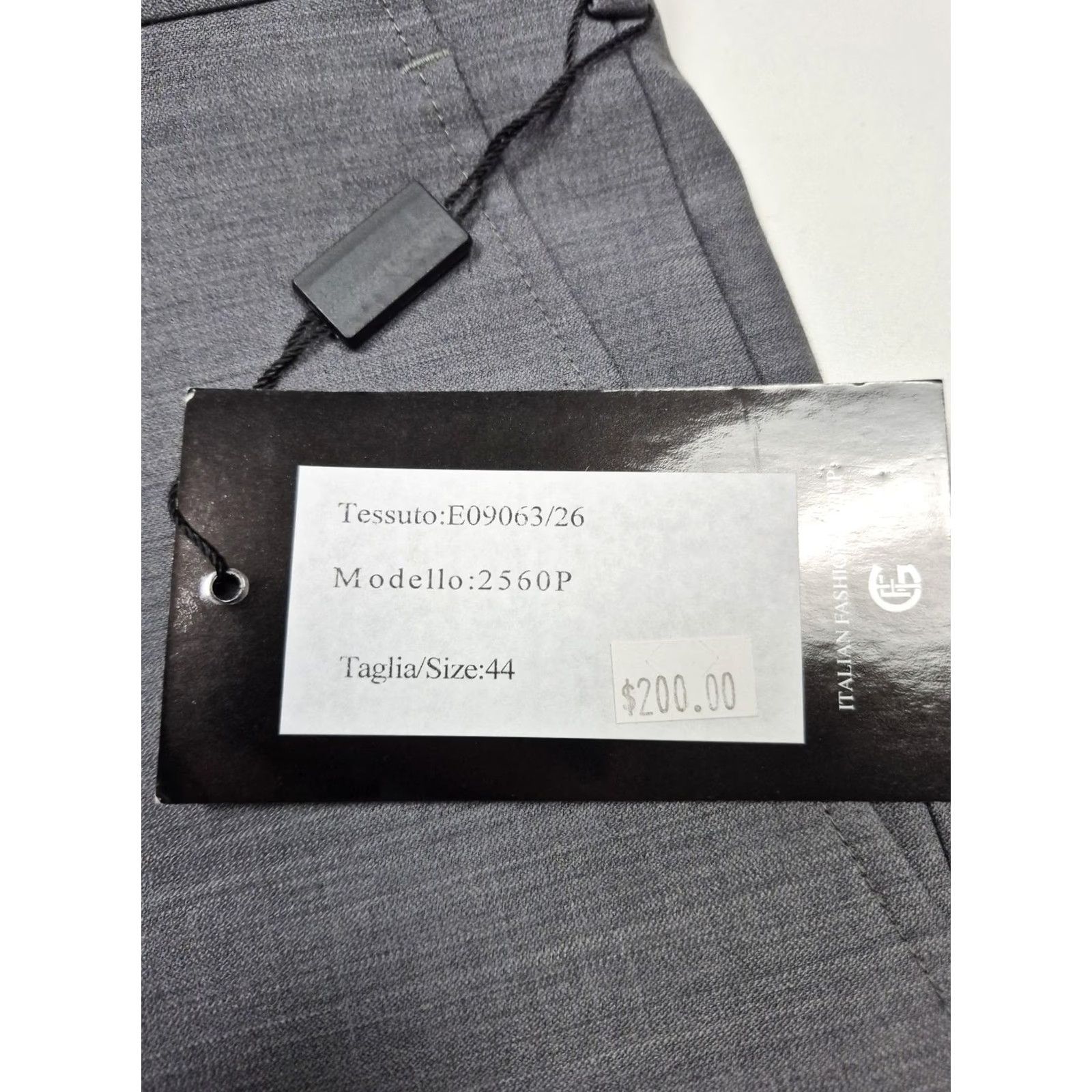 Vintage Galante Uomo Dress Pants Mens 44x36 Gray Wool Flat Front Unhemmed Italy NWT Size US 44 / EU 60 - 4 Thumbnail