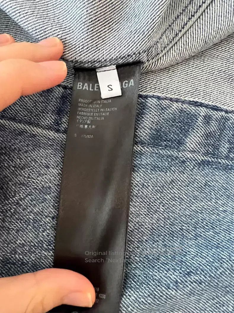 Balenciaga Balenciaga Embroidered Distressed Frayed Denim Shirt Size US S / EU 44-46 / 1 - 4 Thumbnail