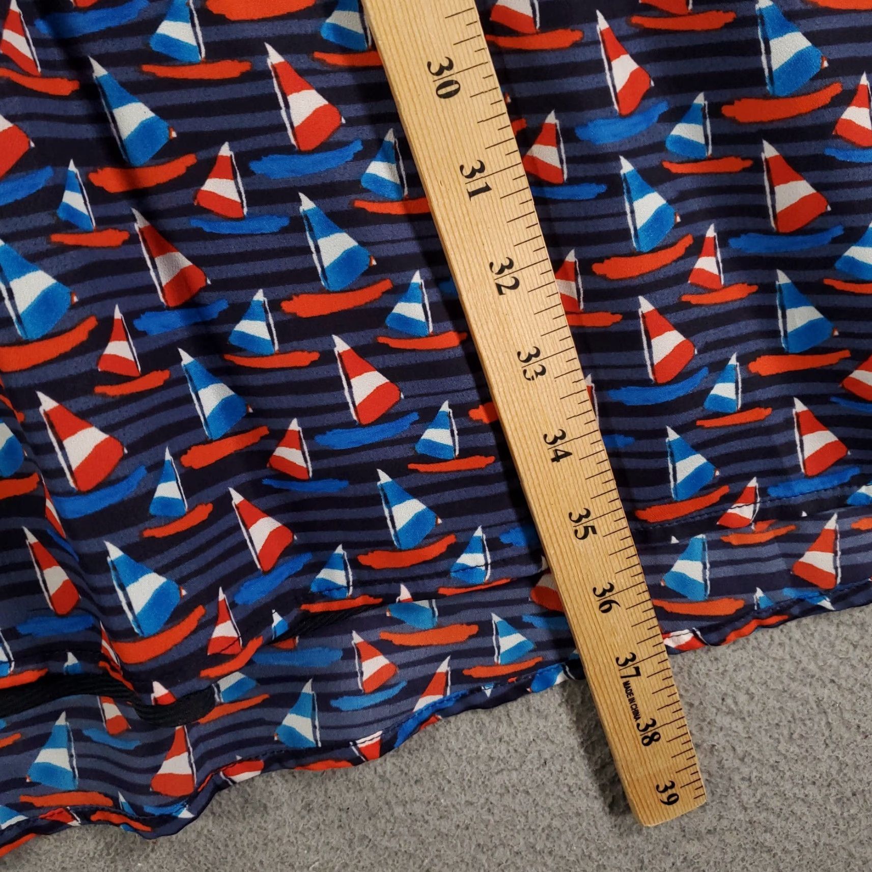 Vintage New Womens Dress Medium Abstract Artsy Tammi Sailboats Keyhole Belted Pixly Size M / US 6-8 / IT 42-44 - 5 Thumbnail