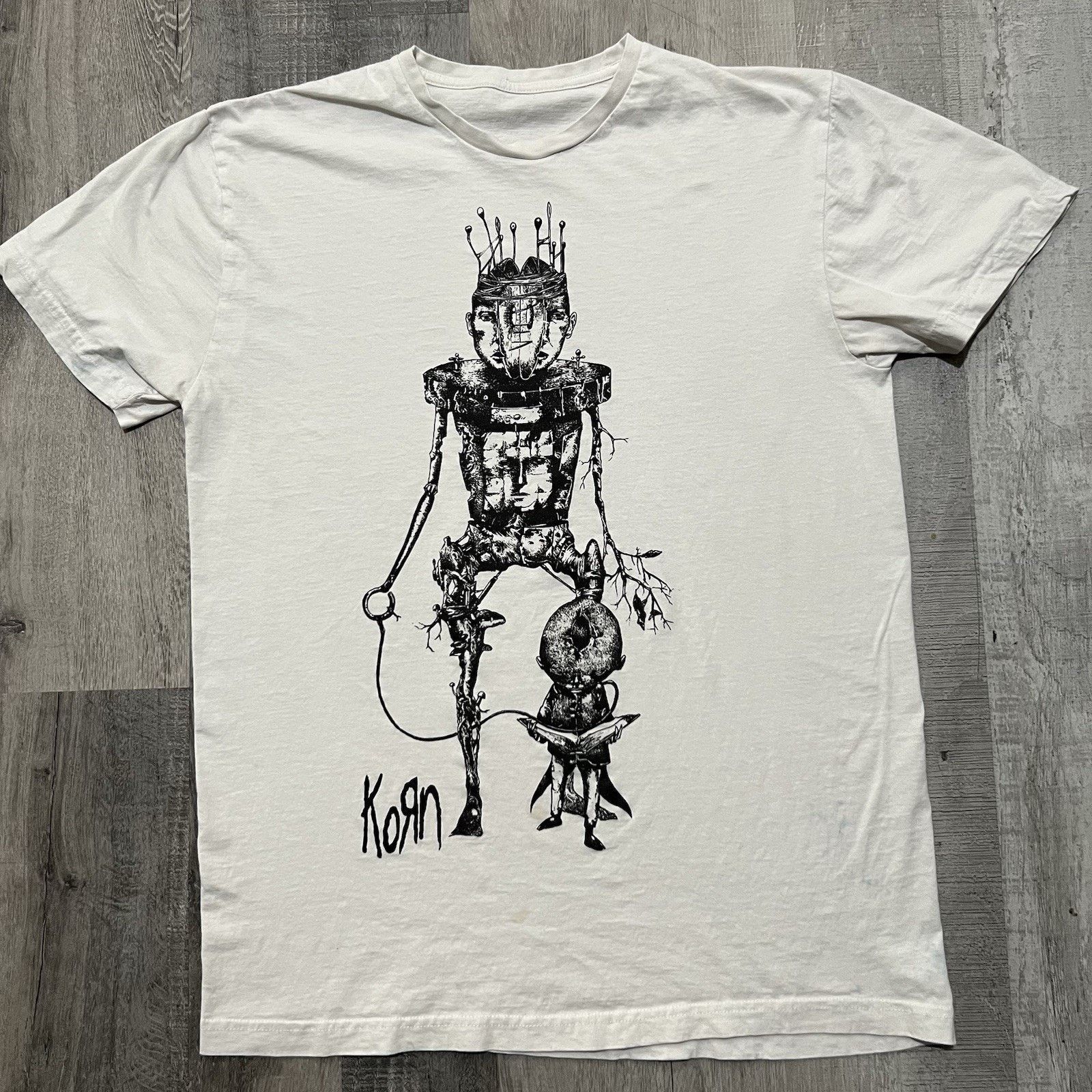 Other KORN White Nu Metal Robot Man Concert Rock Band T Shirt L Size US L / EU 52-54 / 3 - 1 Thumbnail