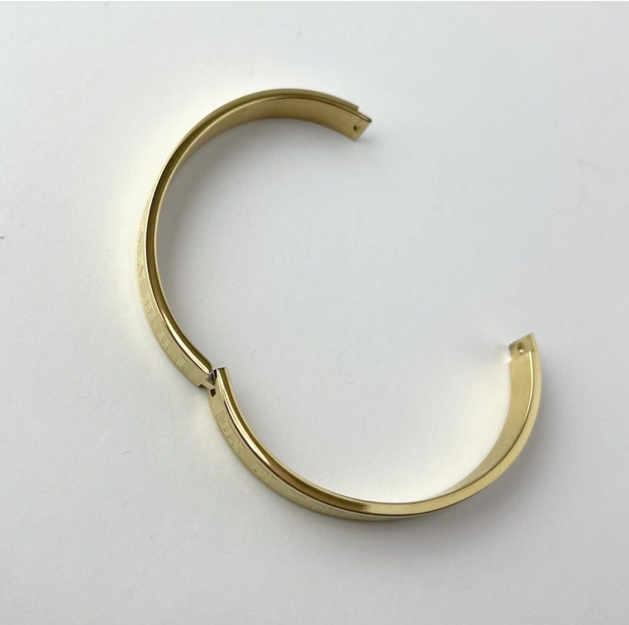 Jewelry Men's Roman Numeral Gold Tone Bracelet Size ONE SIZE - 6 Thumbnail