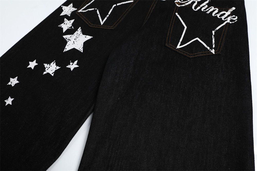 Jean Men's hip-hop loose star-shaped scimitar jeans Size US 32 / EU 48 - 5 Thumbnail