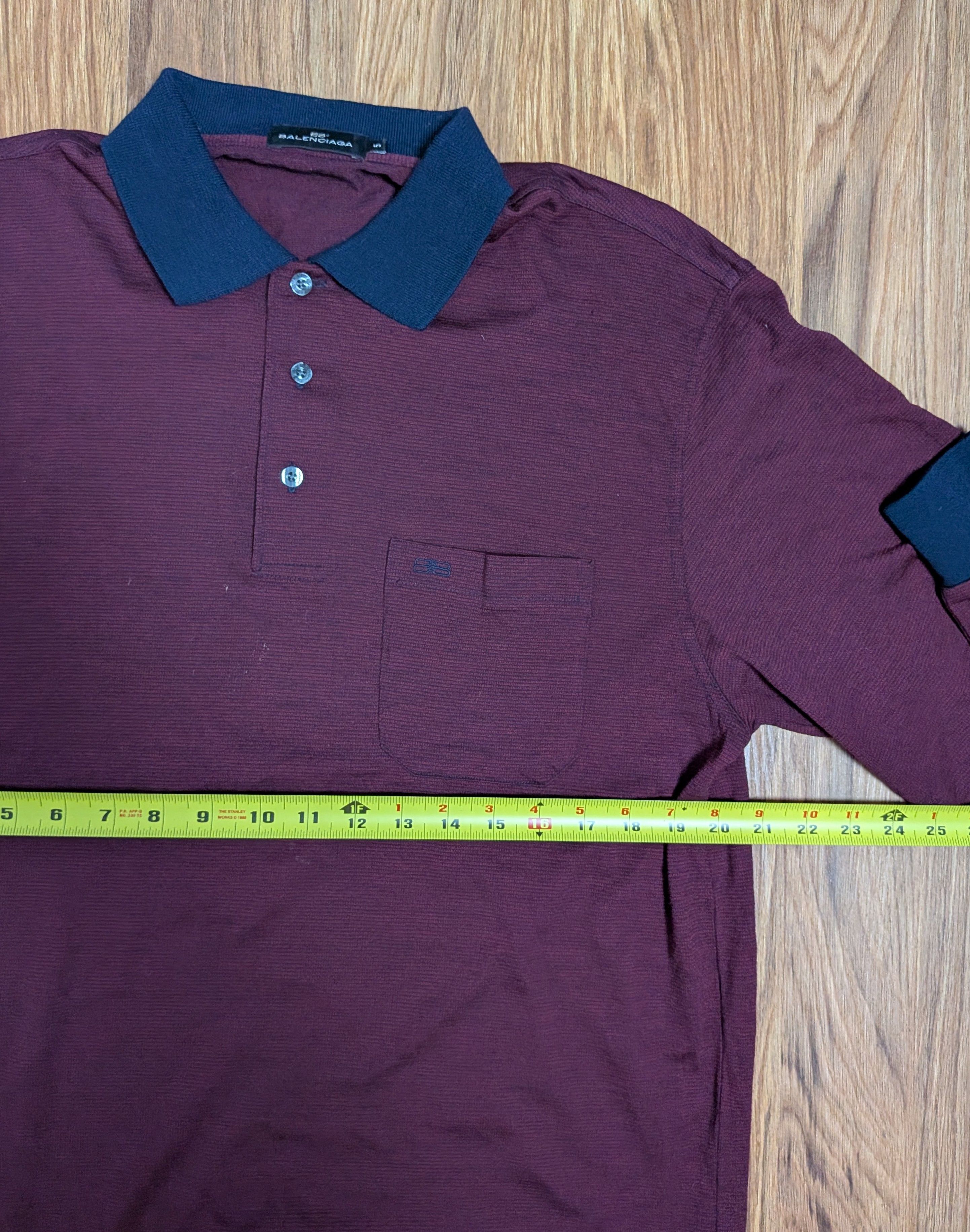 Balenciaga Vintage Balenciaga Polo Long Sleeve Shirt Size US L / EU 52-54 / 3 - 9 Thumbnail