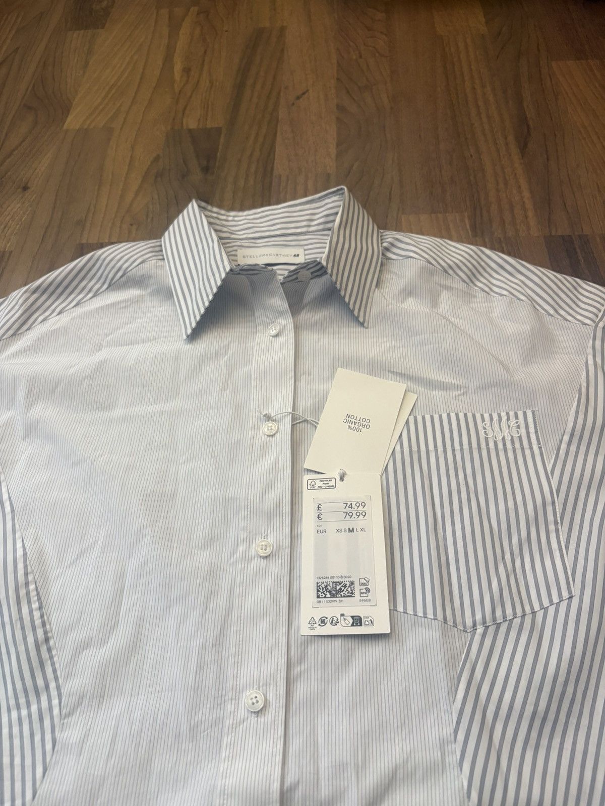 Stella McCartney Stella McCartney x H&M Oversized Striped Monogram Shirt l M Size M / US 6-8 / IT 42-44 - 5 Thumbnail