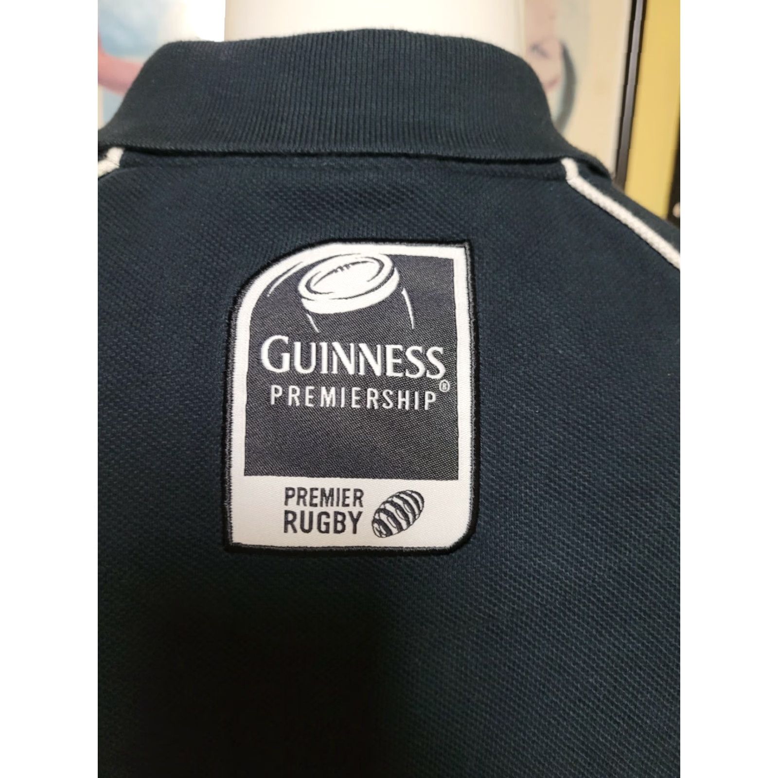 Vintage Guinness Premiership Rugby Shirt Polo Men L Black 100% Cotton Knit Collared Sewn Jumper Jersey Shirt Size US L / EU 52-54 / 3 - 7 Thumbnail