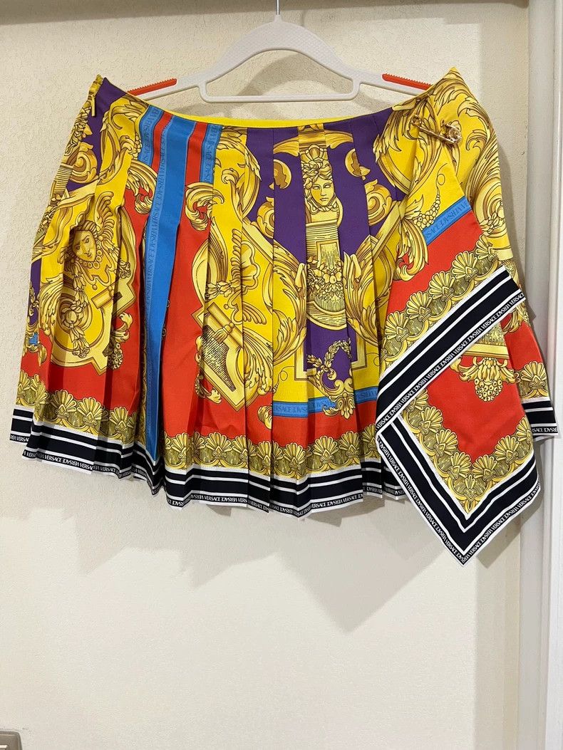 Versace Versace Gold pleated skirt skirt Size 37" - 1 Thumbnail