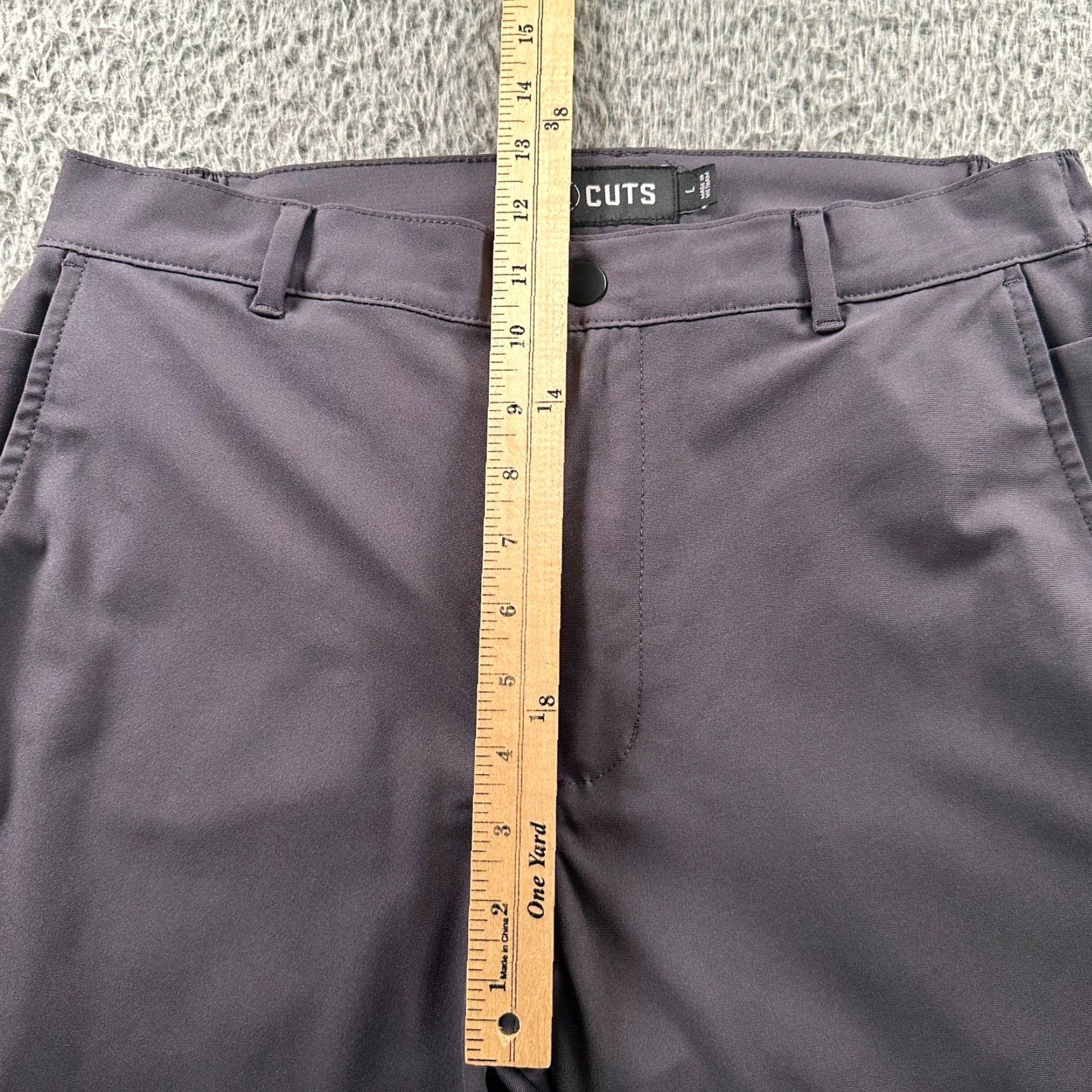 Cuts CUTS Pants Mens L Dark Gray Tapered Jogger Travel Performance Polyester Stretch Jeans Jogger Pants Size US 33 - 7 Thumbnail