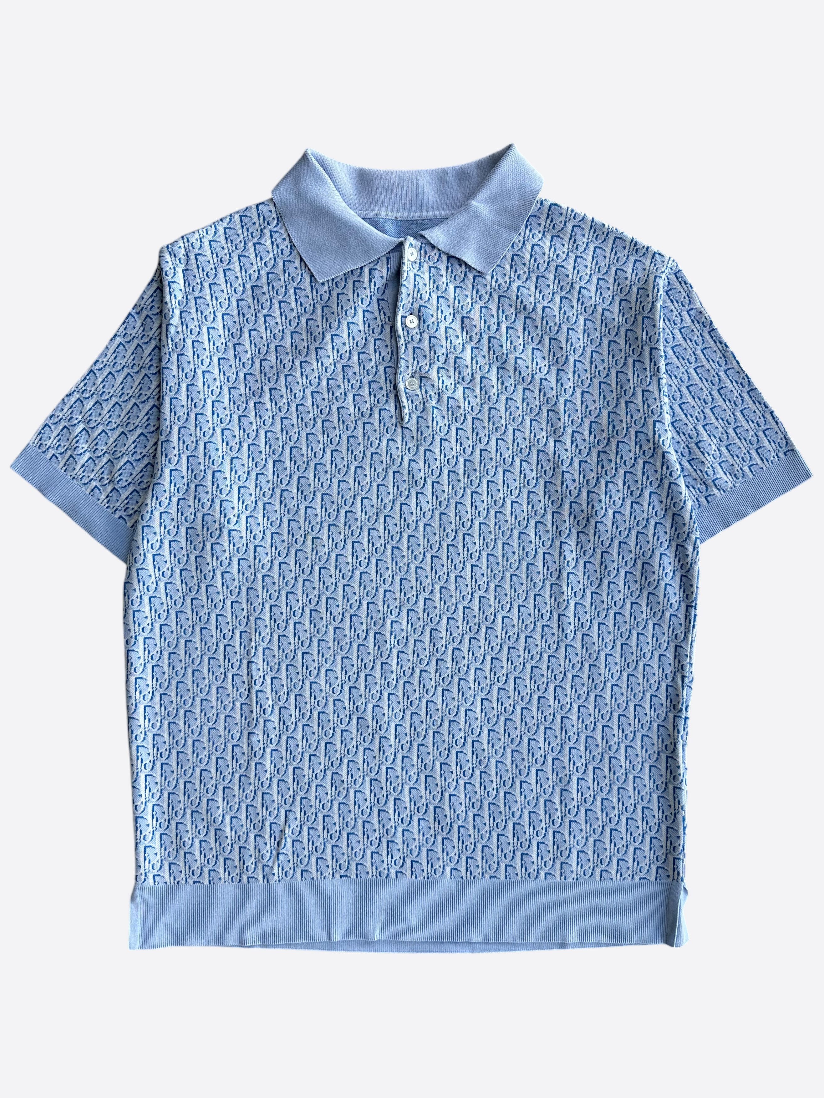Dior Dior Blue Oblique Polo T-Shirt | Grailed Dior Dior Blue Oblique Polo T-Shirt | Grailed