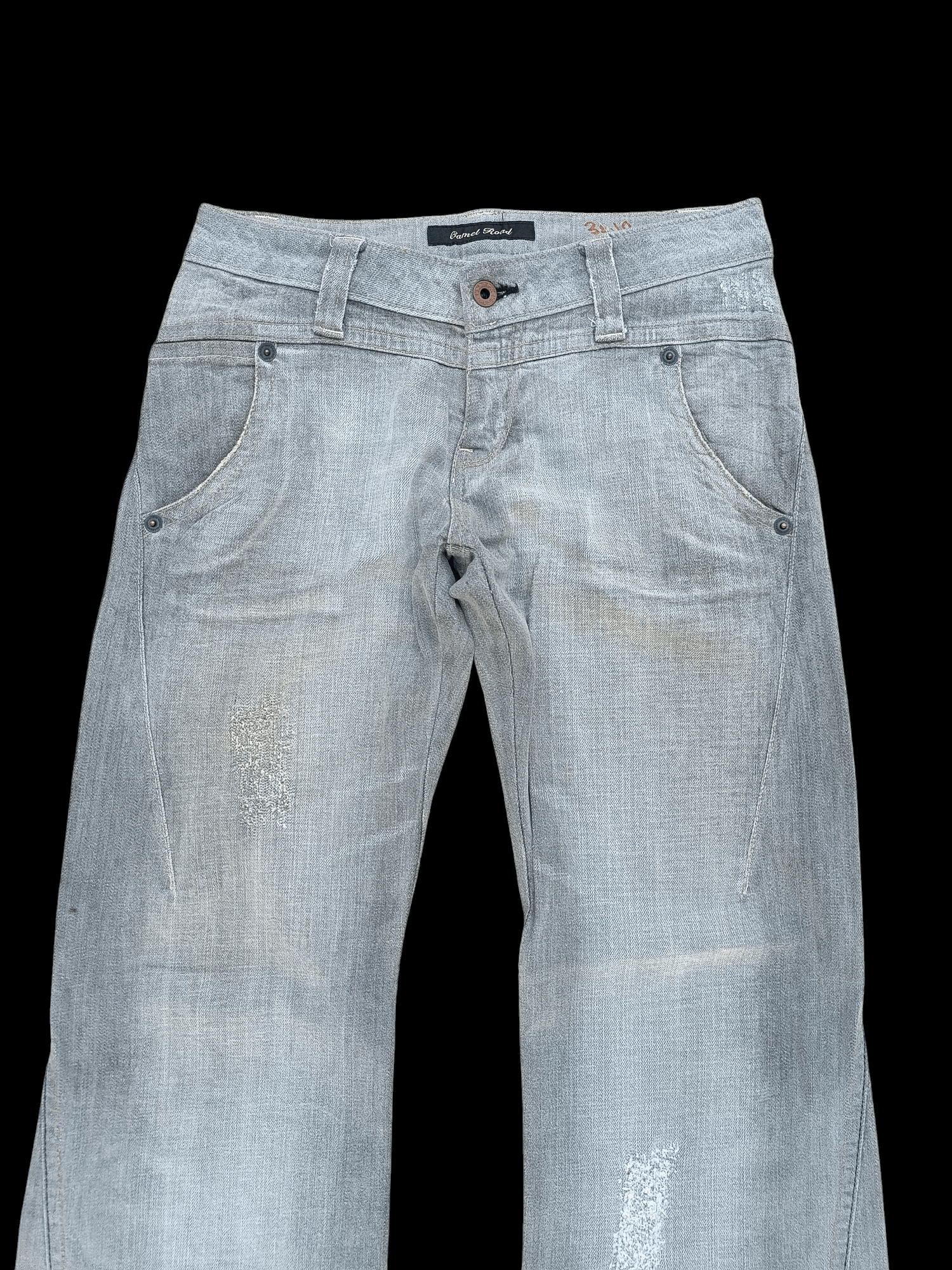 If Six Was Nine × Japanese Brand × Tornado Mart Vintage Camel Road Distressed Flare Jeans Size US 30 / EU 46 - 7 Thumbnail