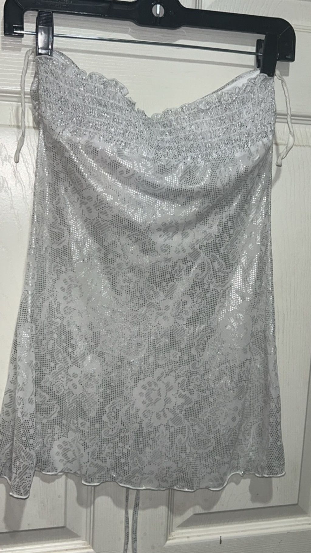 Other Women's Charlotte Russe Chemise & Slip S White Silver Size ONE SIZE - 3 Thumbnail