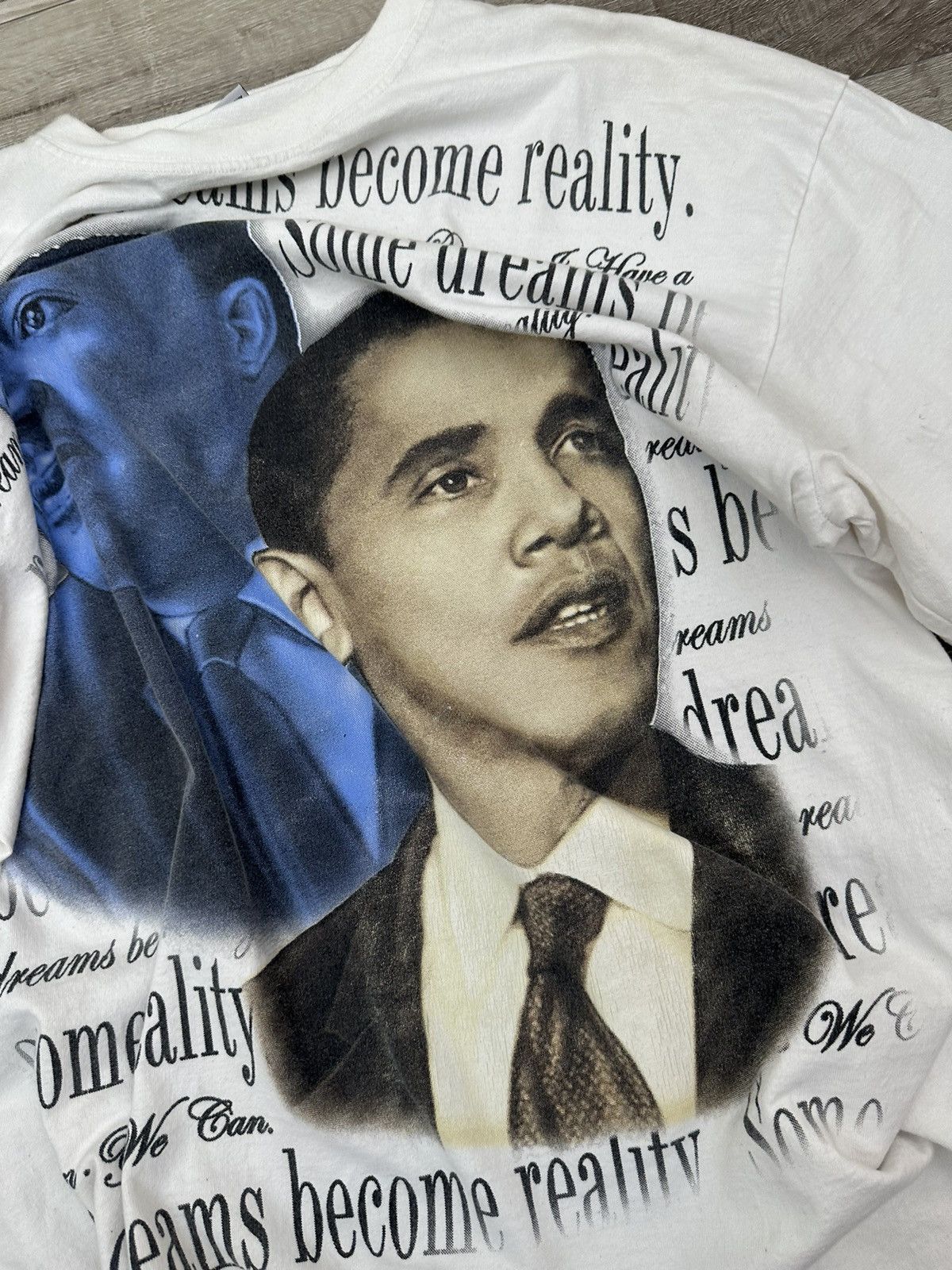 Vintage AMAZING Vintage All Over Print Obama MLK Martin Luther Tee Size US XXL / EU 58 / 5 - 3 Thumbnail
