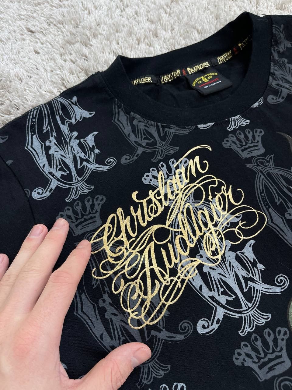 Christian Audigier × Ed Hardy × Vintage Vintage Christian audigier big logo tee rare size M Size US M / EU 48-50 / 2 - 7 Thumbnail