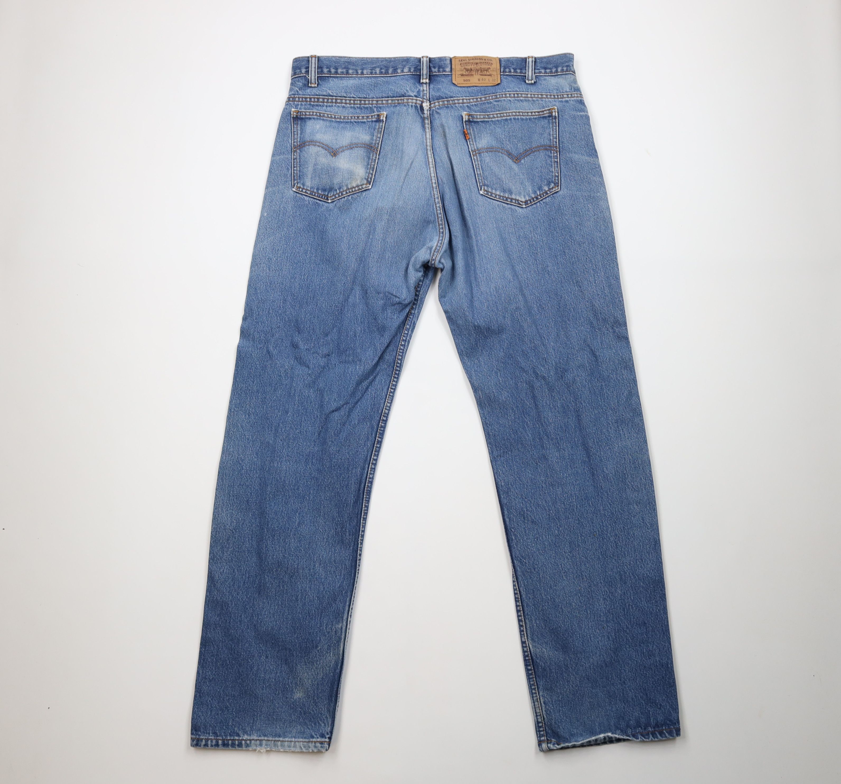 Levi's Vintage 90s Levis 505 Orange Tab Straight Leg Denim Jeans Size US 40 / EU 56 - 11 Thumbnail