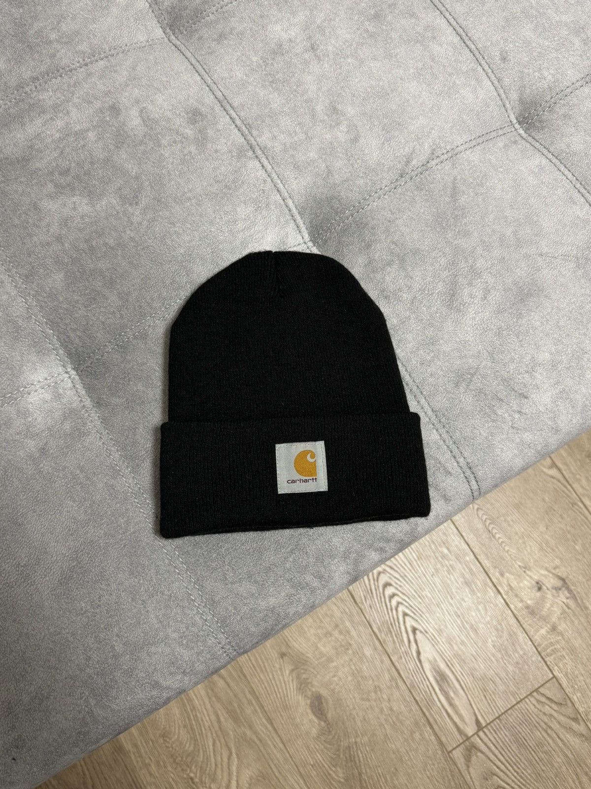 Carhartt Vintage Carhartt Y2K knitted black hat cap Size ONE SIZE - 2 Thumbnail