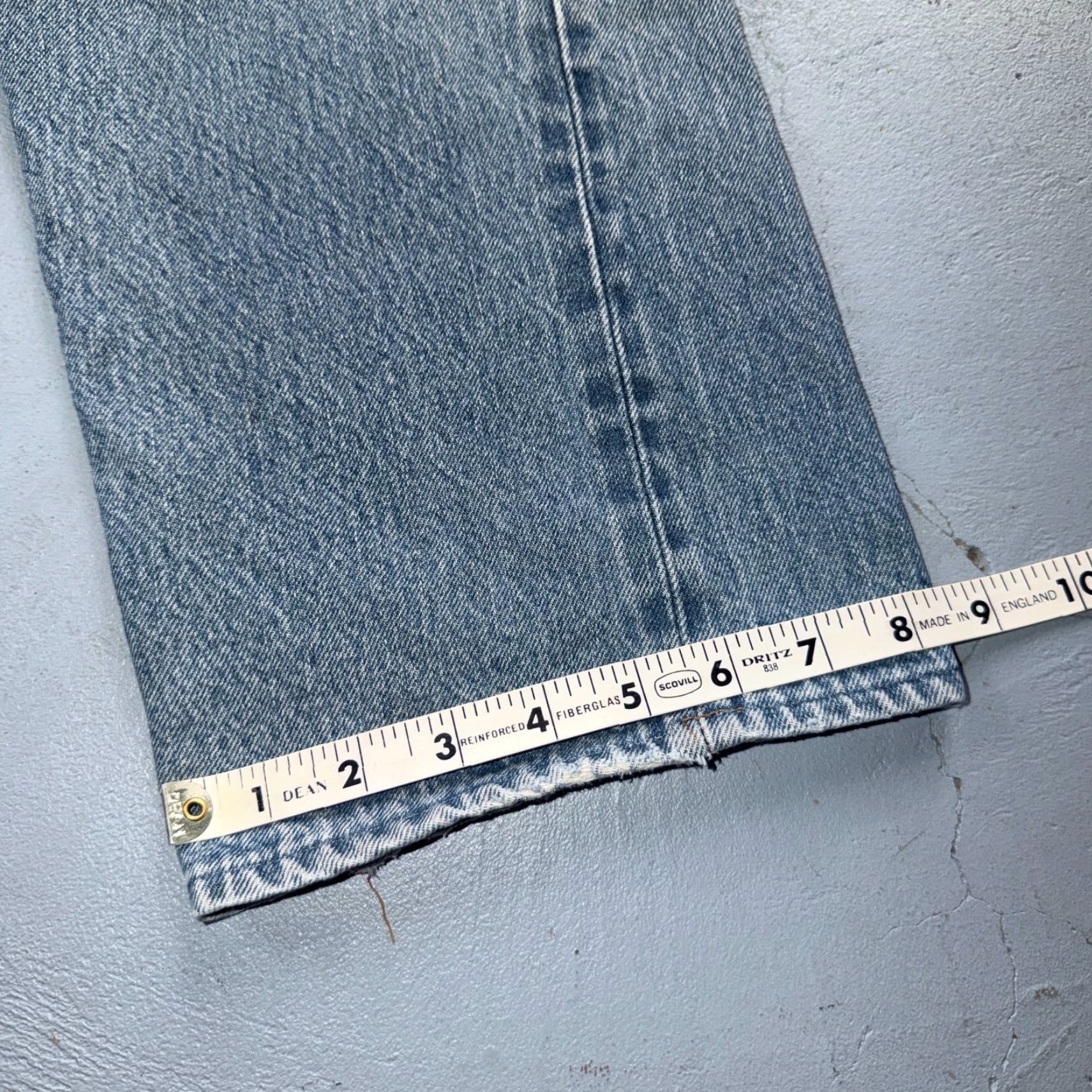 Levi's Levis 501 Vintage 80s Redline Selvedge Jeans Light Wash 34x32 30x? USA XX Button Fly Men Regular Denim Cotton Size US 34 / EU 50 - 7 Thumbnail