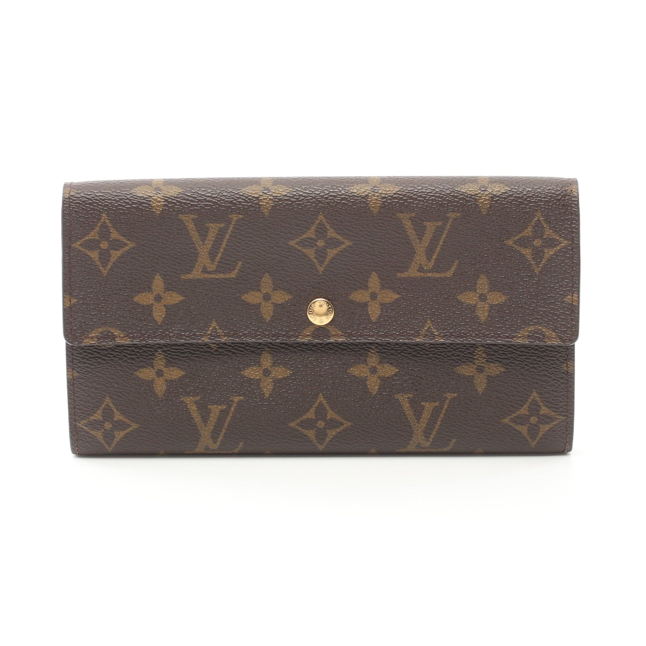 Louis Vuitton Louis Vuitton Pochette Porte-Monnaie Credit Monogram Bi-Fold Long Wallet Leather Brown Size ONE SIZE - 1 Thumbnail