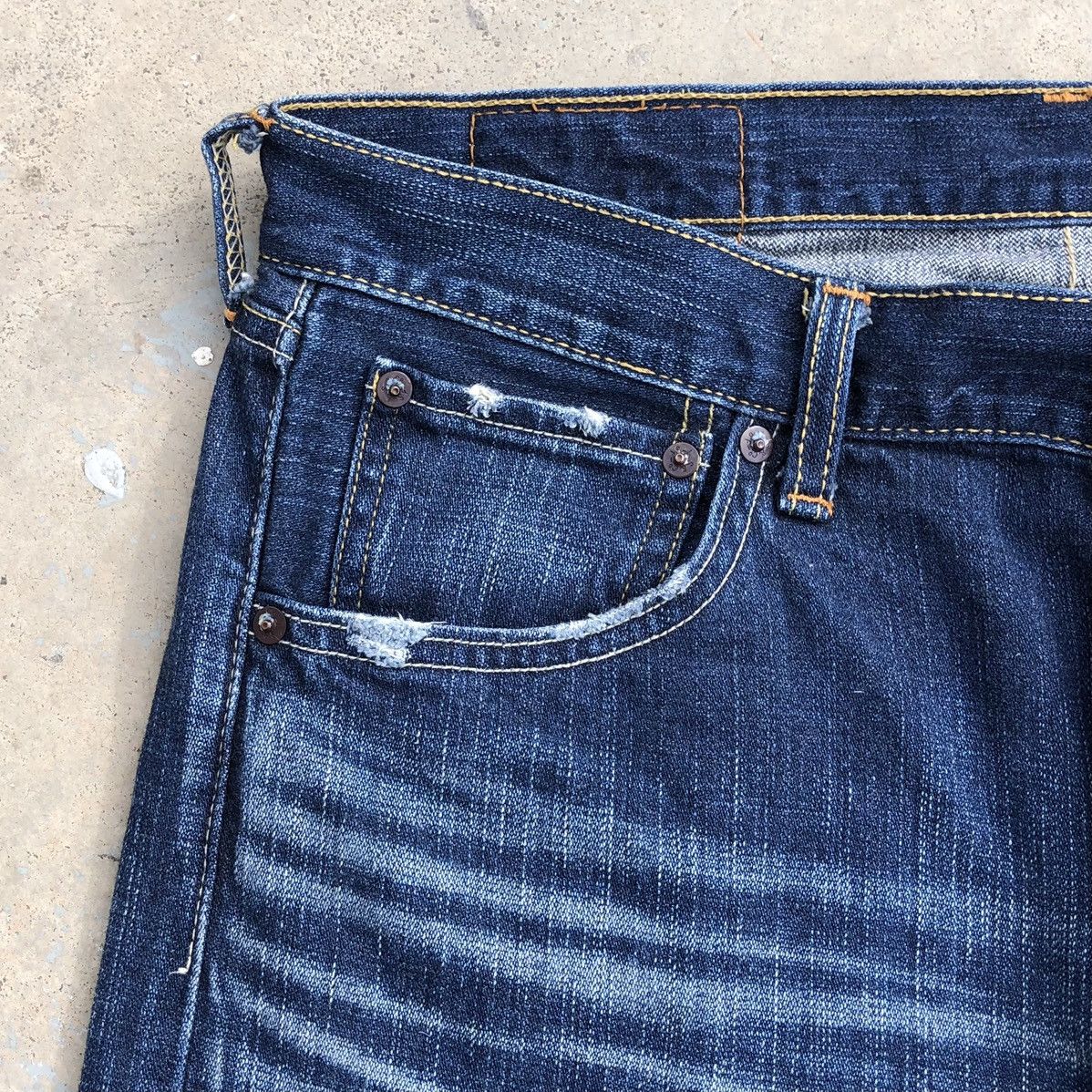 Levi's Vintage Clothing Vintage Levis 503 Distressed Denim Short Pants Size US 34 / EU 50 - 2 Thumbnail